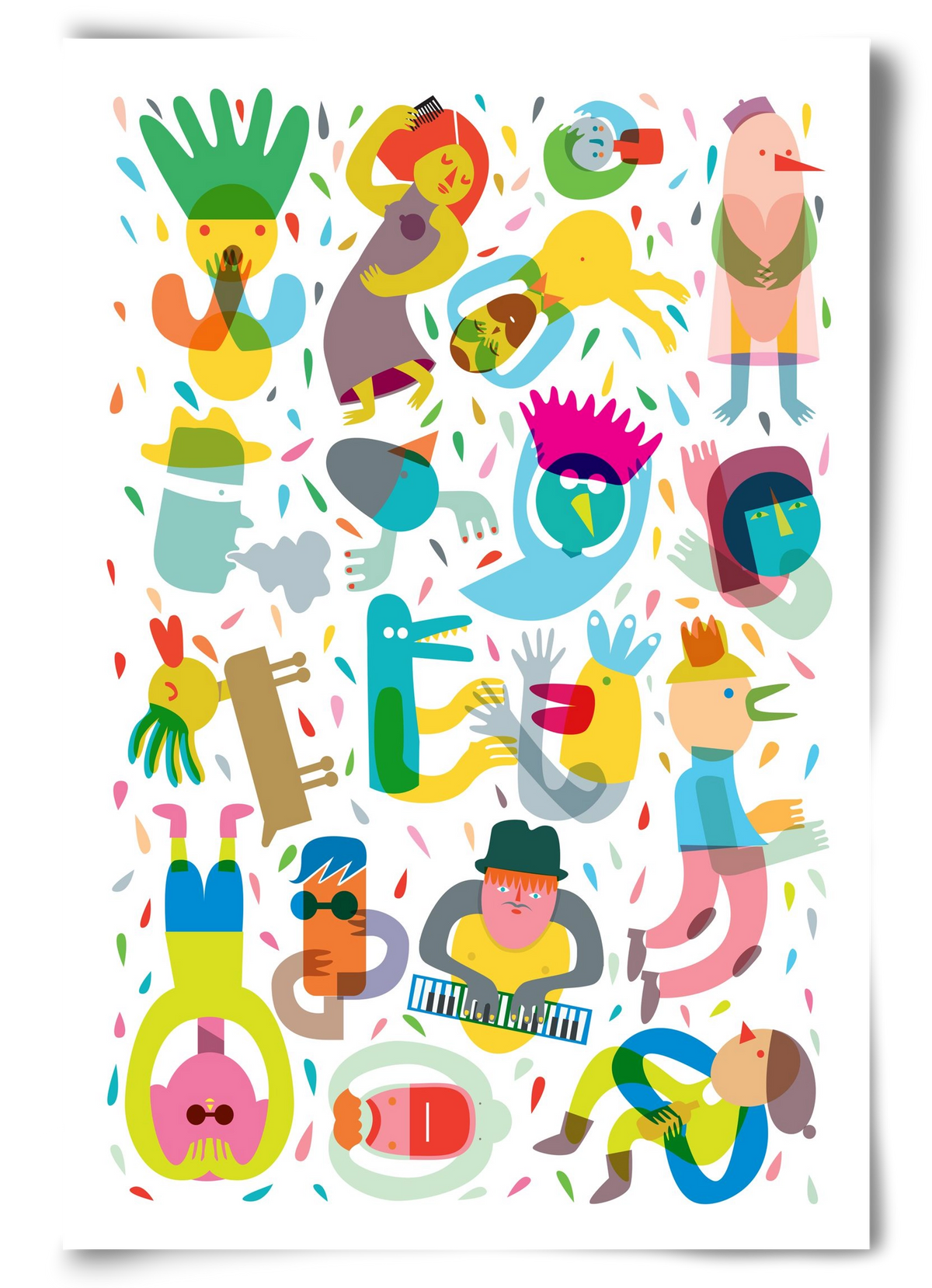 Party 02, 60x90 cm, Keret nélkül