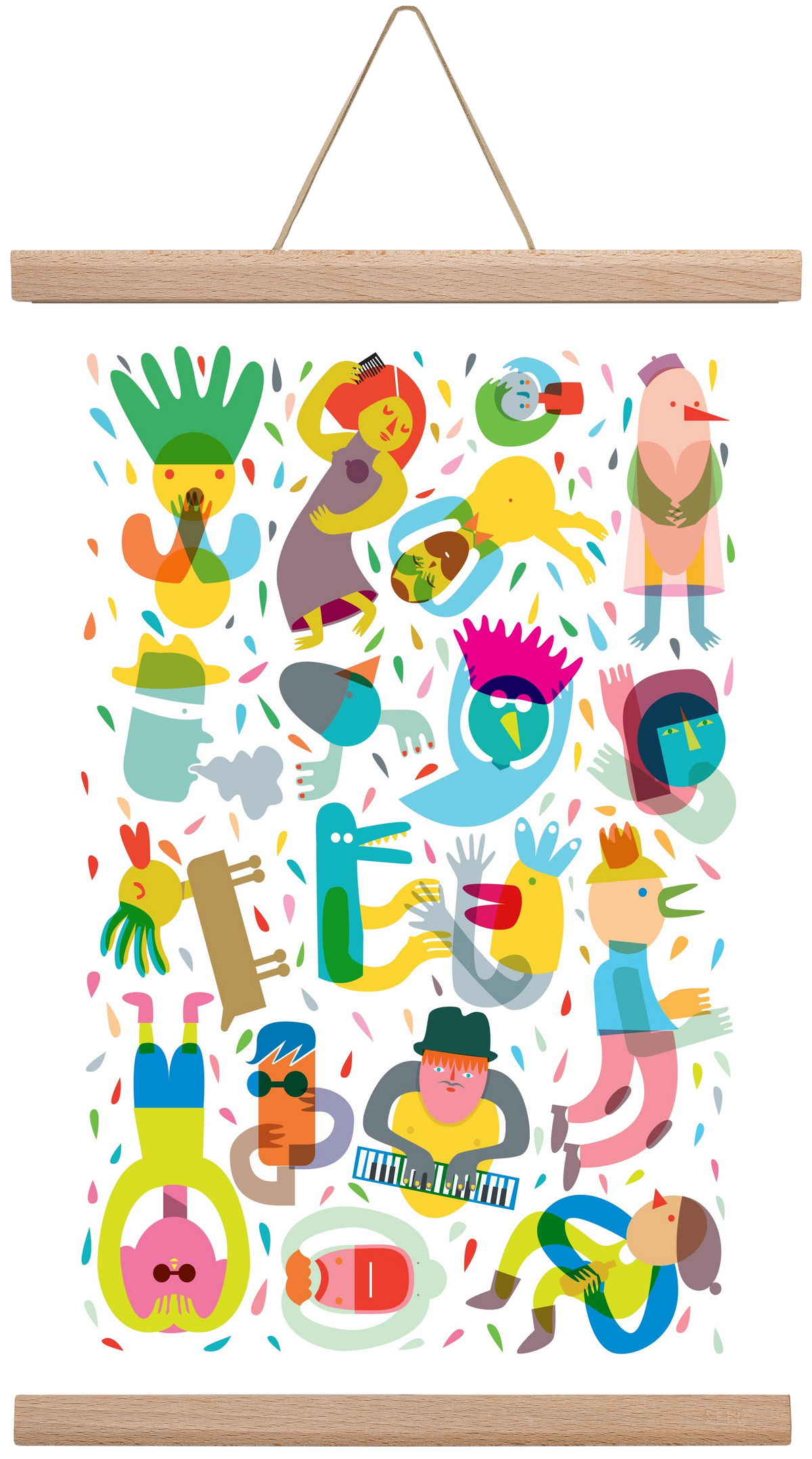 Party 02, 30x45 cm (30x45 cm), Tölgy akasztó