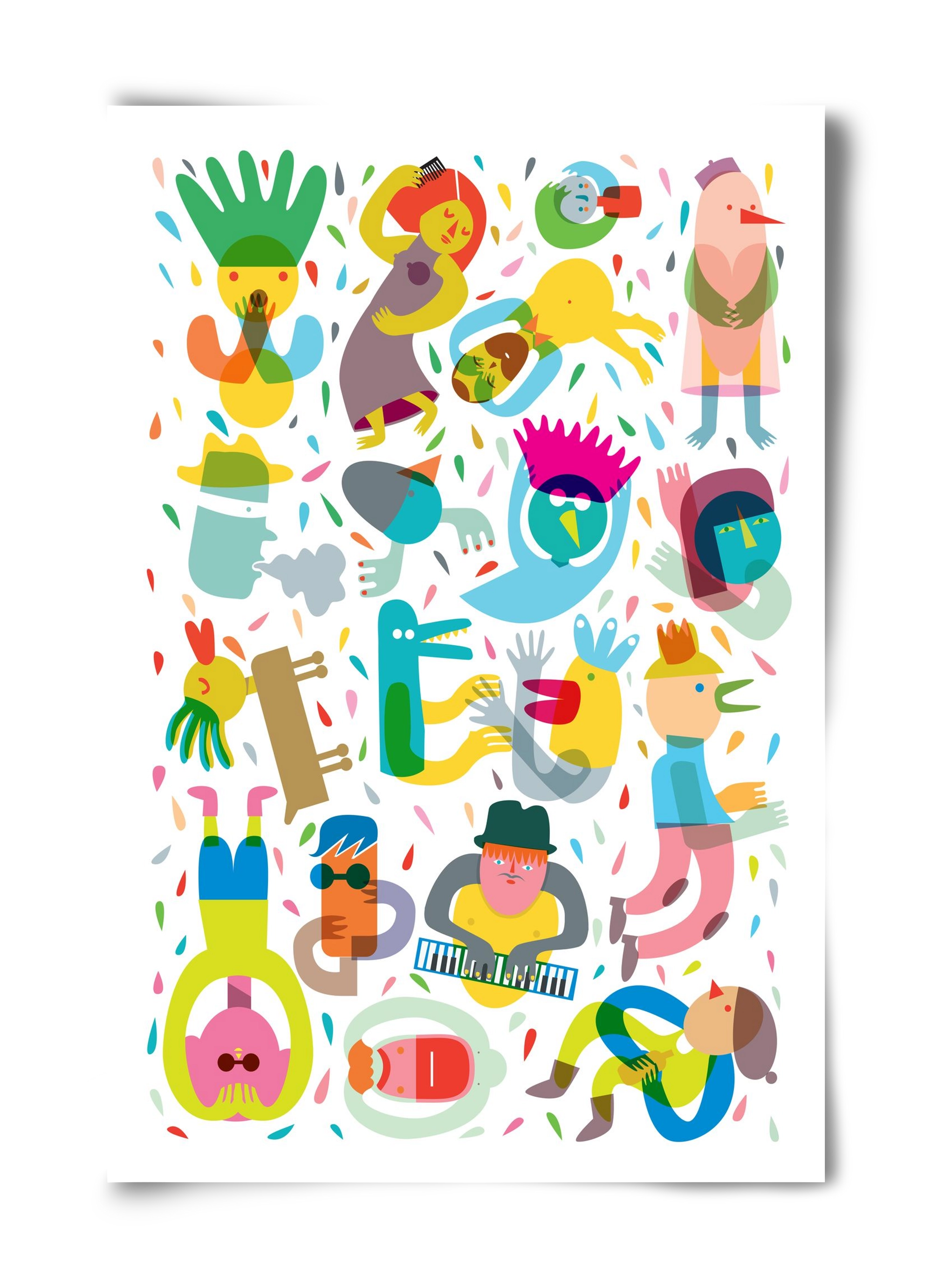 Party 02, 40x60 cm, Keret nélkül