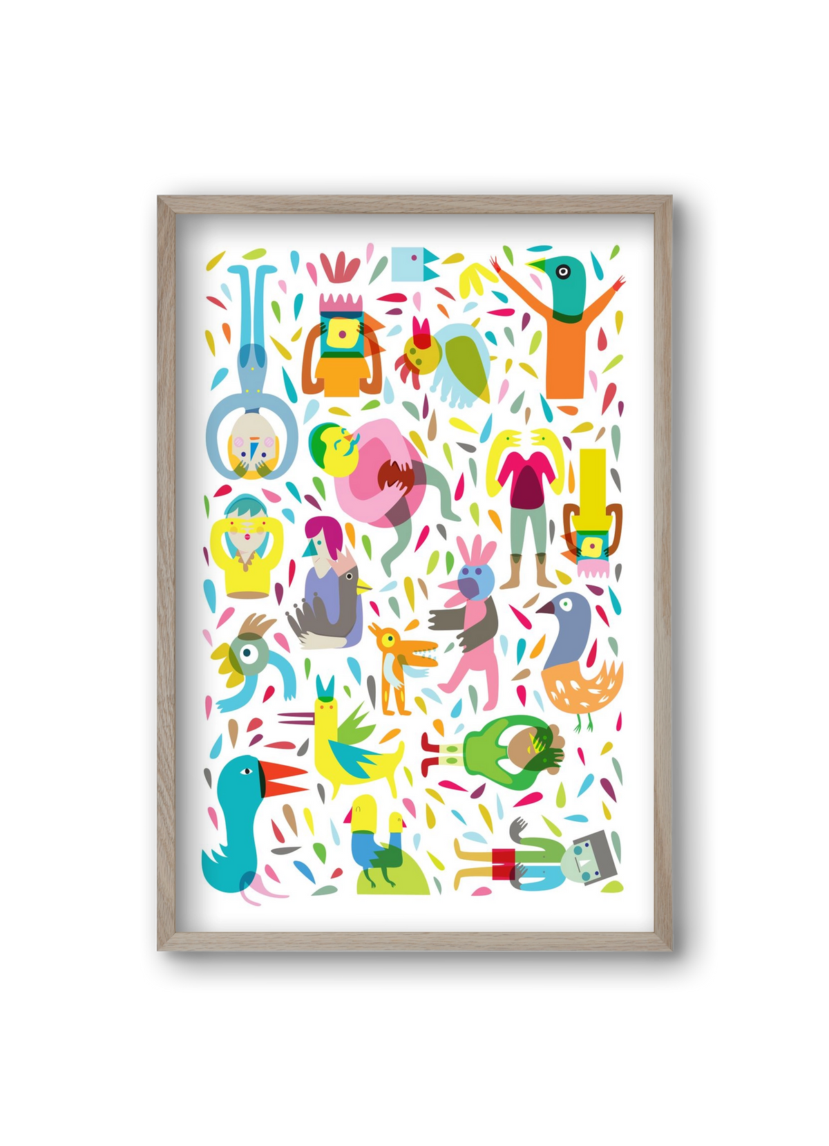 Party 03, 20x30 cm (20x30 cm), Tölgy keret