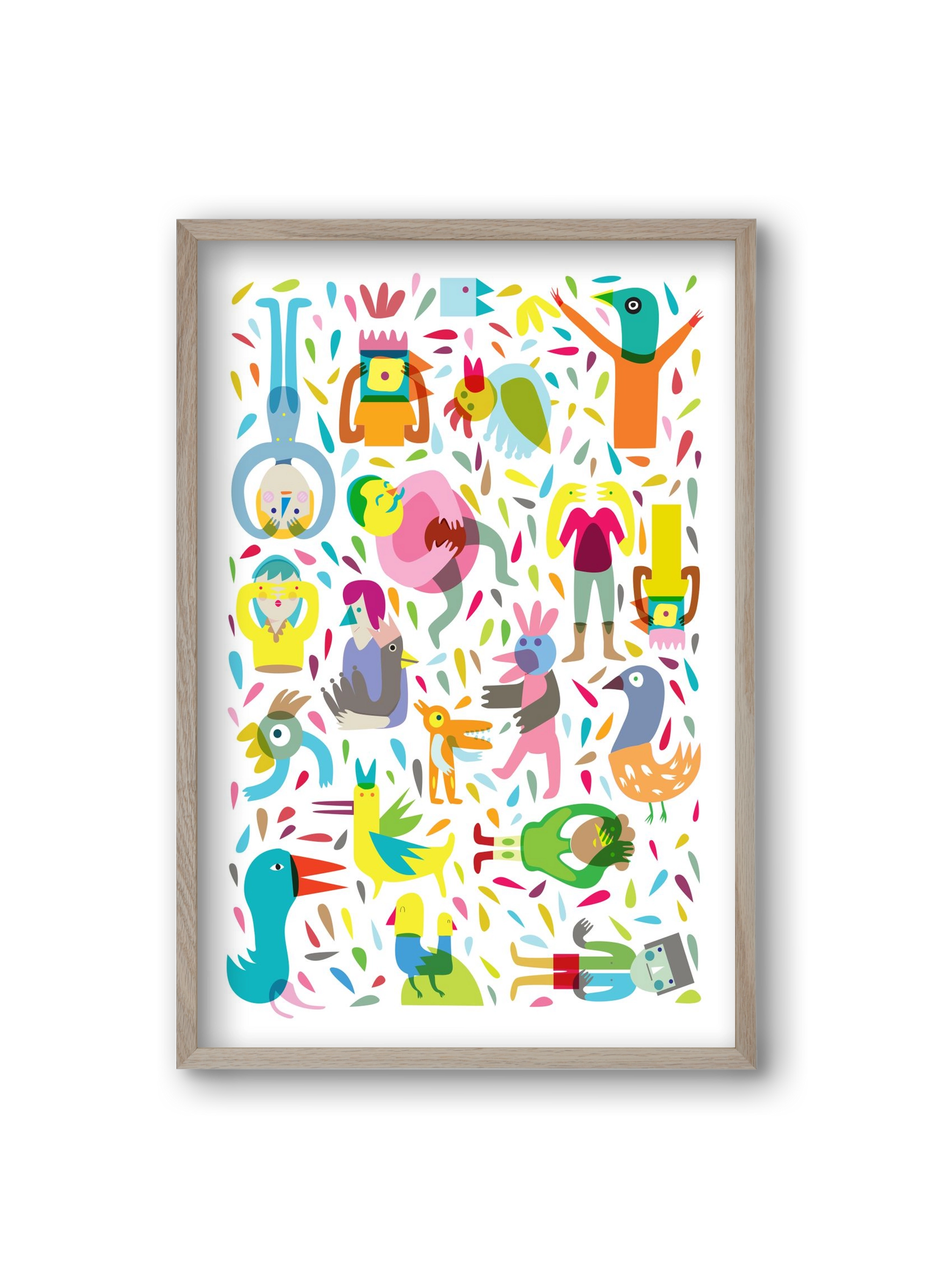 Party 03, 20x30 cm (20x30 cm), Tölgy keret