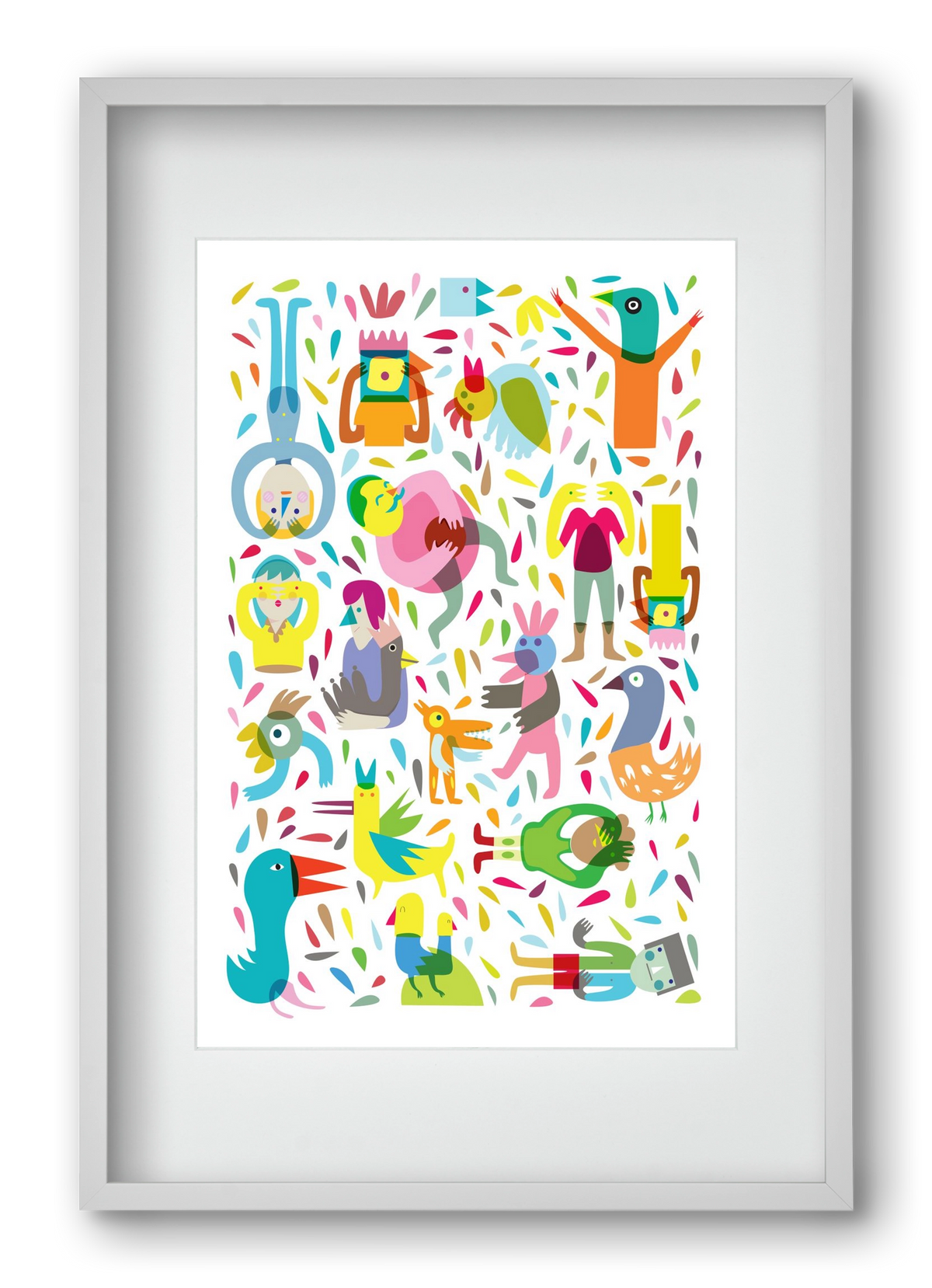 Party 03, 40x60 cm (30x45 cm), Fehér keret, paszpartuval