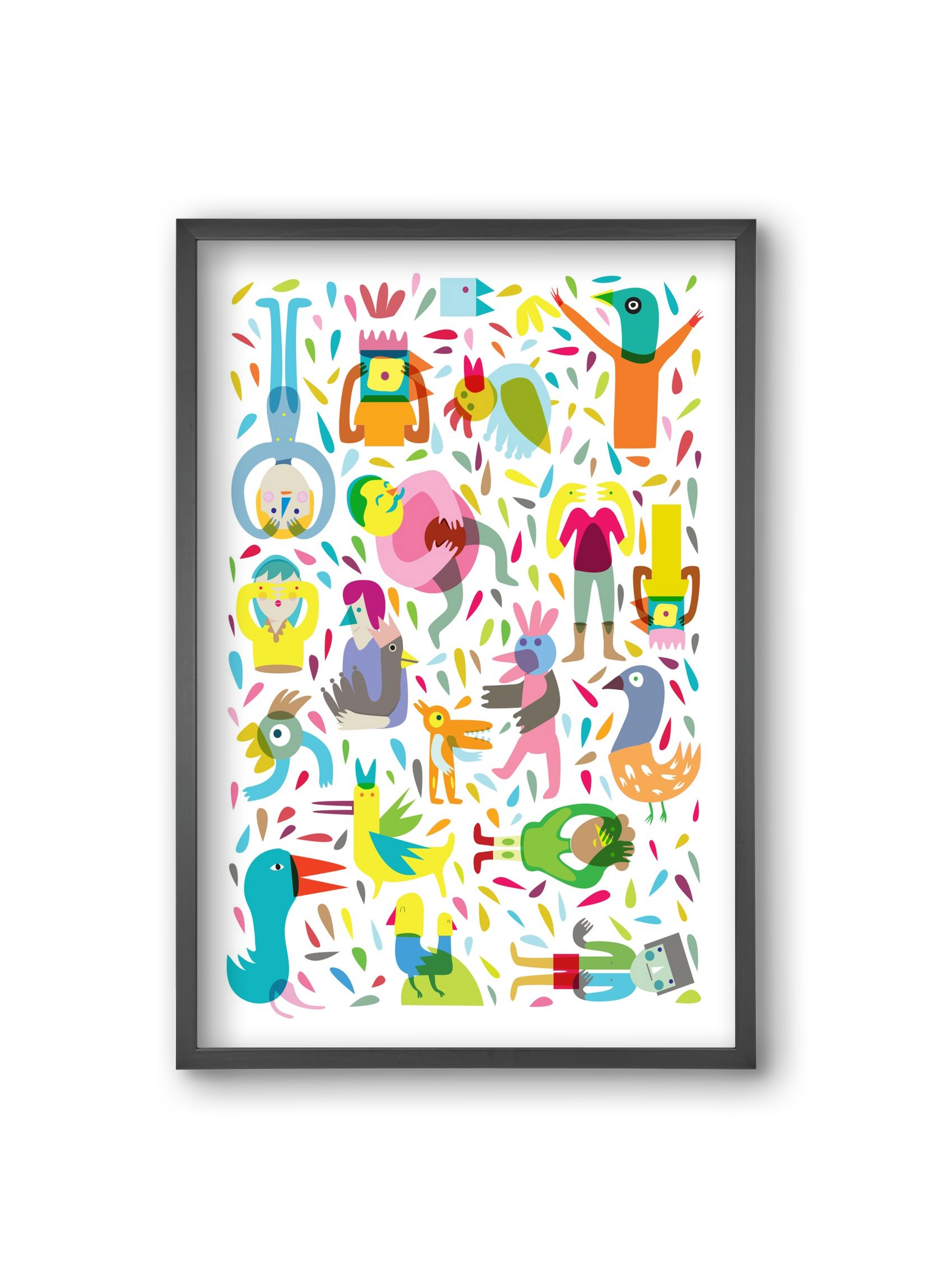 Party 03, 20x30 cm (20x30 cm), Fekete keret