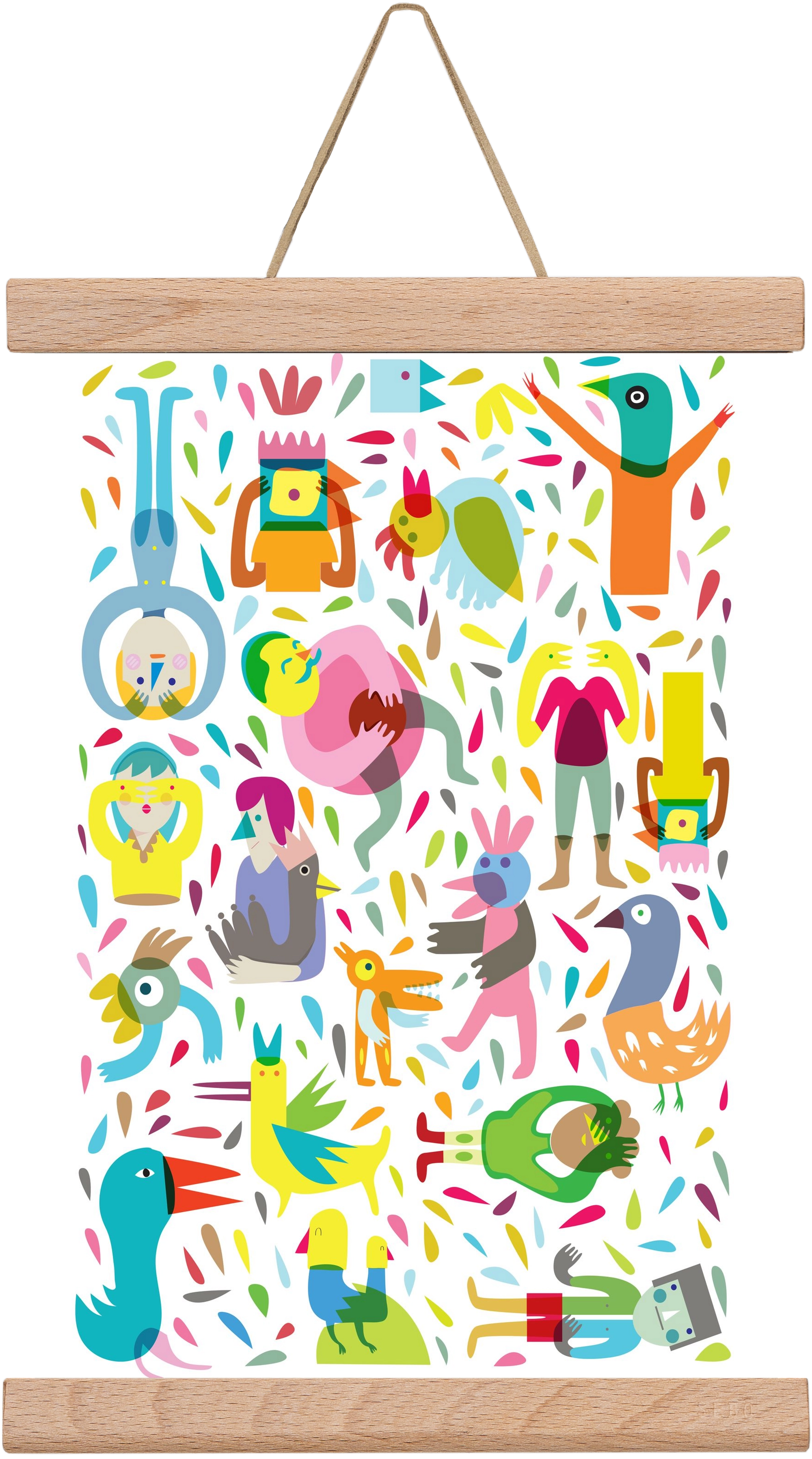 Party 03, 20x30 cm (20x30 cm), Tölgy akasztó