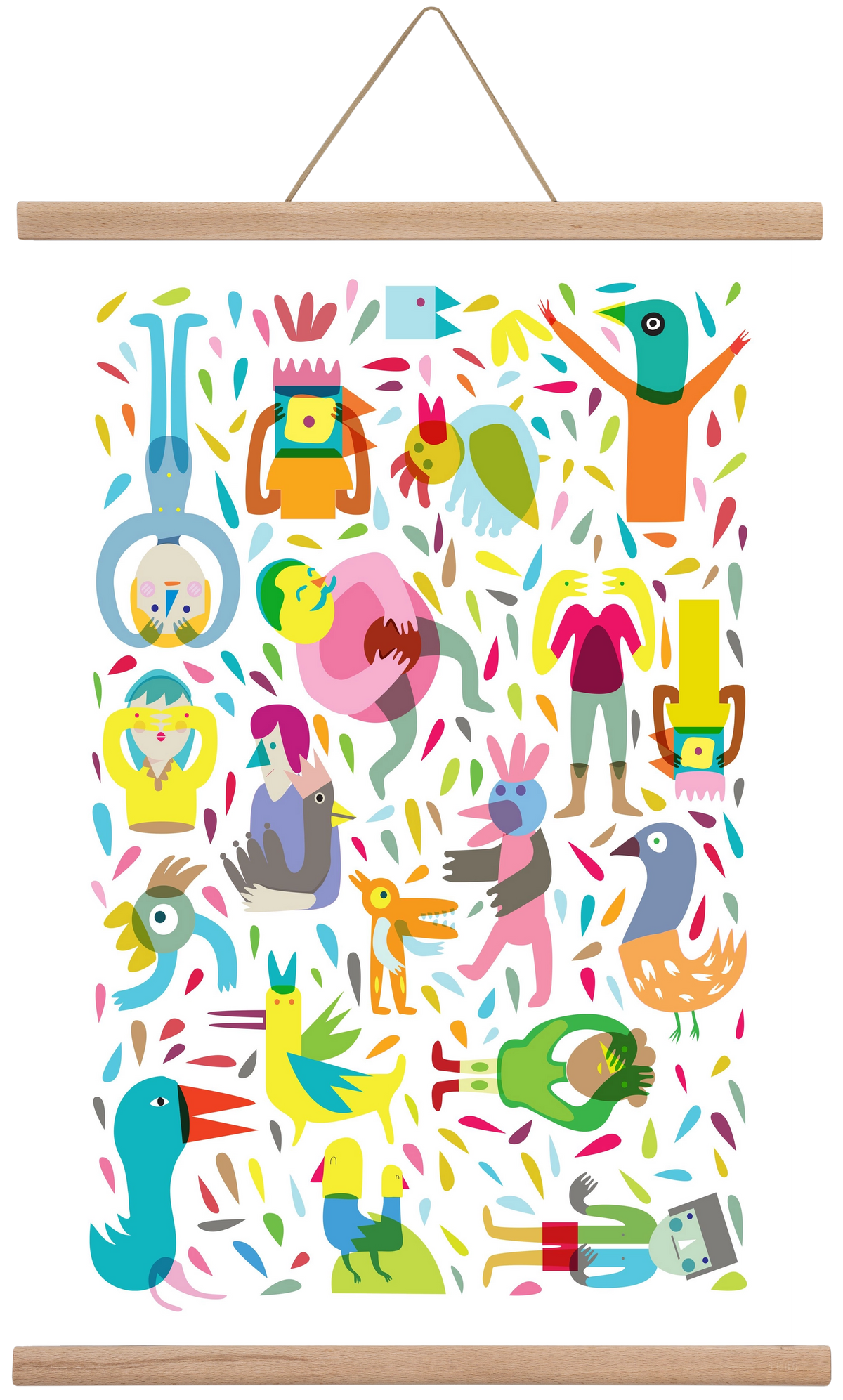 Party 03, 40x60 cm (40x60 cm), Tölgy akasztó