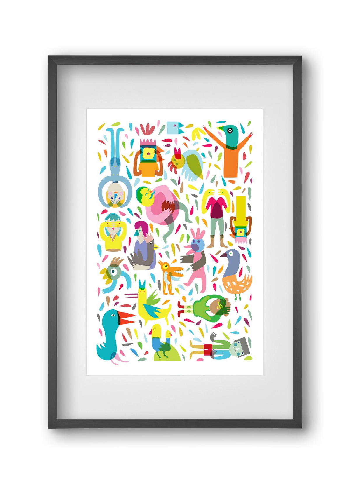 Party 03, 30x45 cm (20x30 cm), Fekete keret, paszpartuval