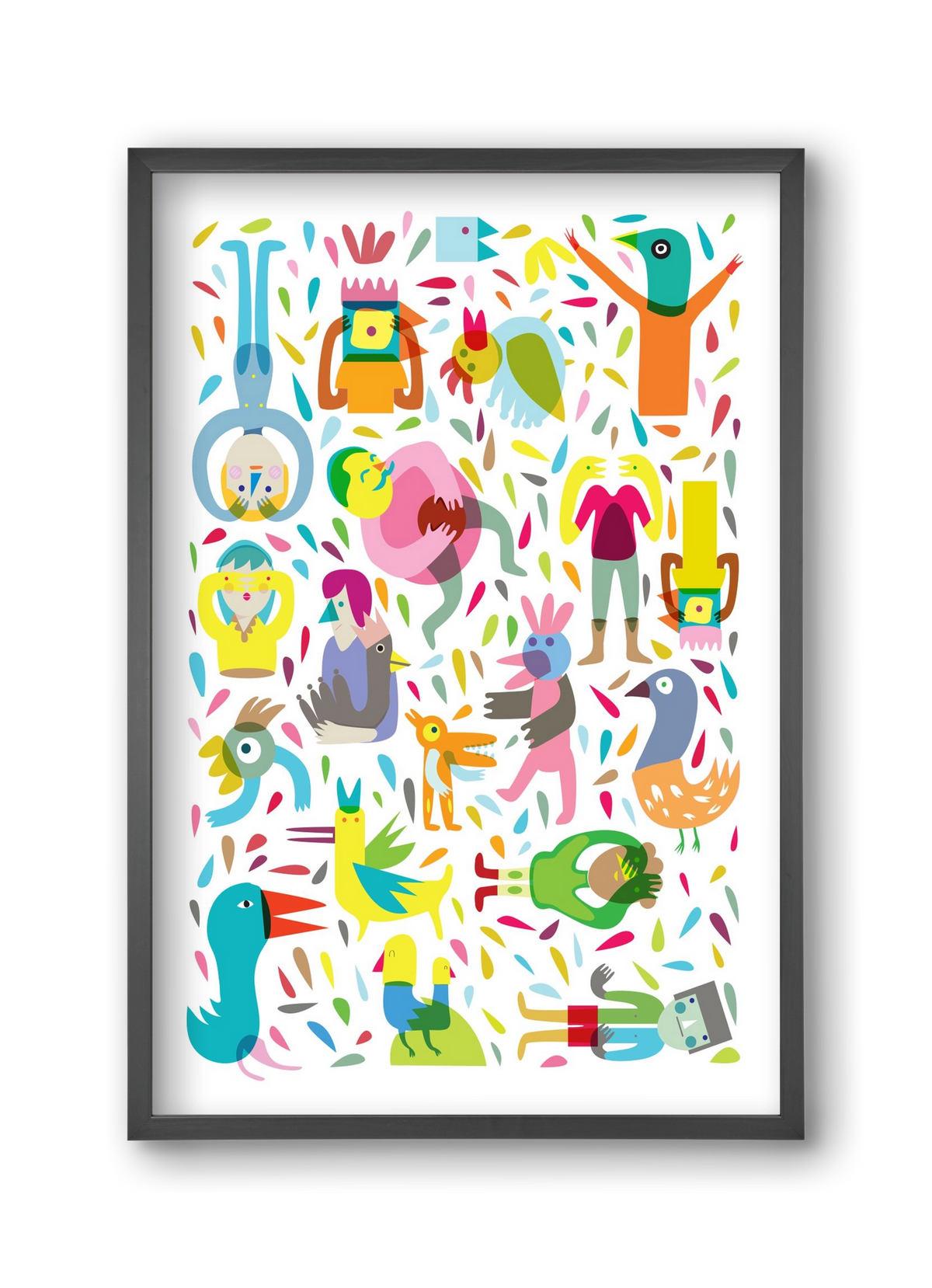 Party 03, 30x45 cm (30x45 cm), Fekete keret