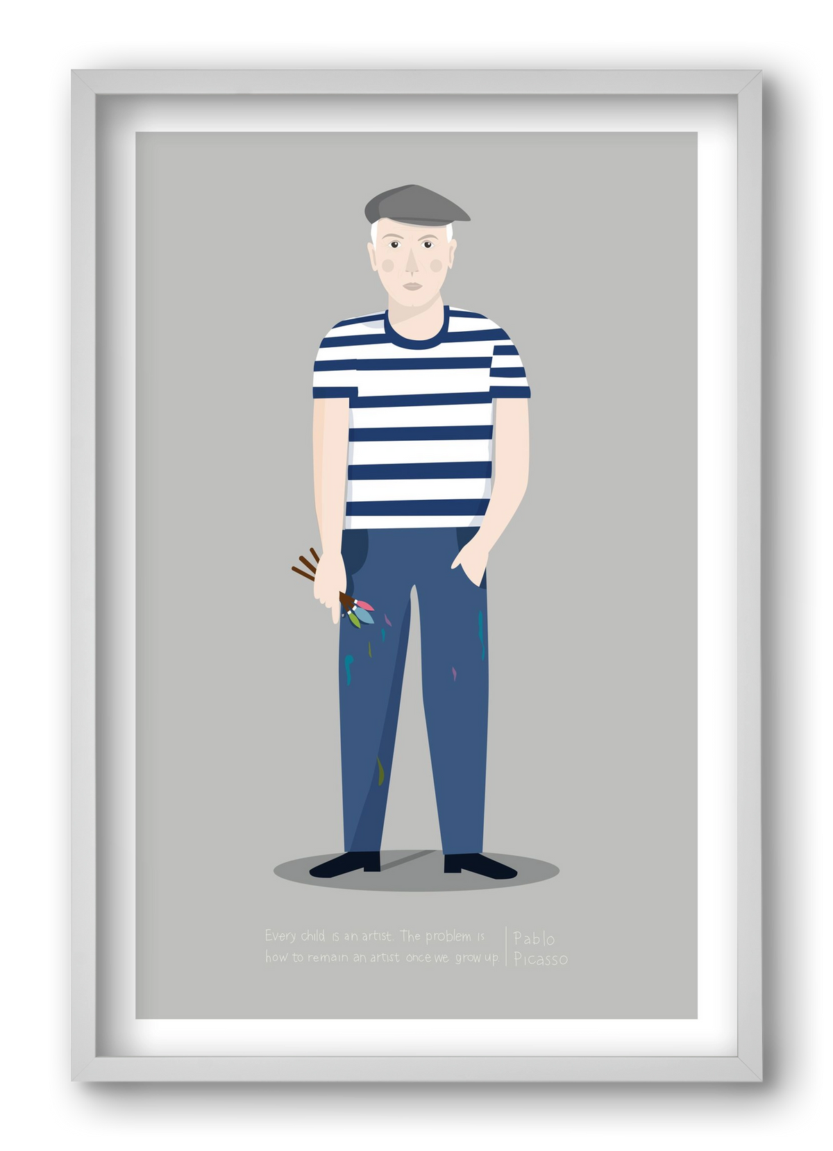 Picasso, 40x60 cm (40x60 cm), Fehér keret