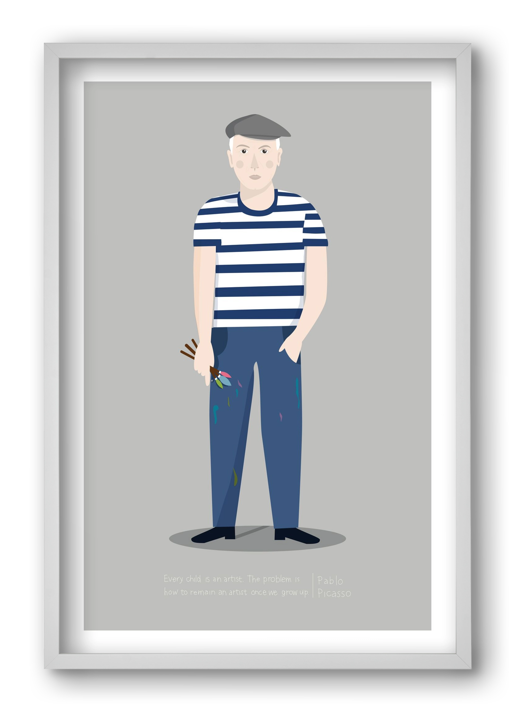 Picasso, 40x60 cm (40x60 cm), Fehér keret