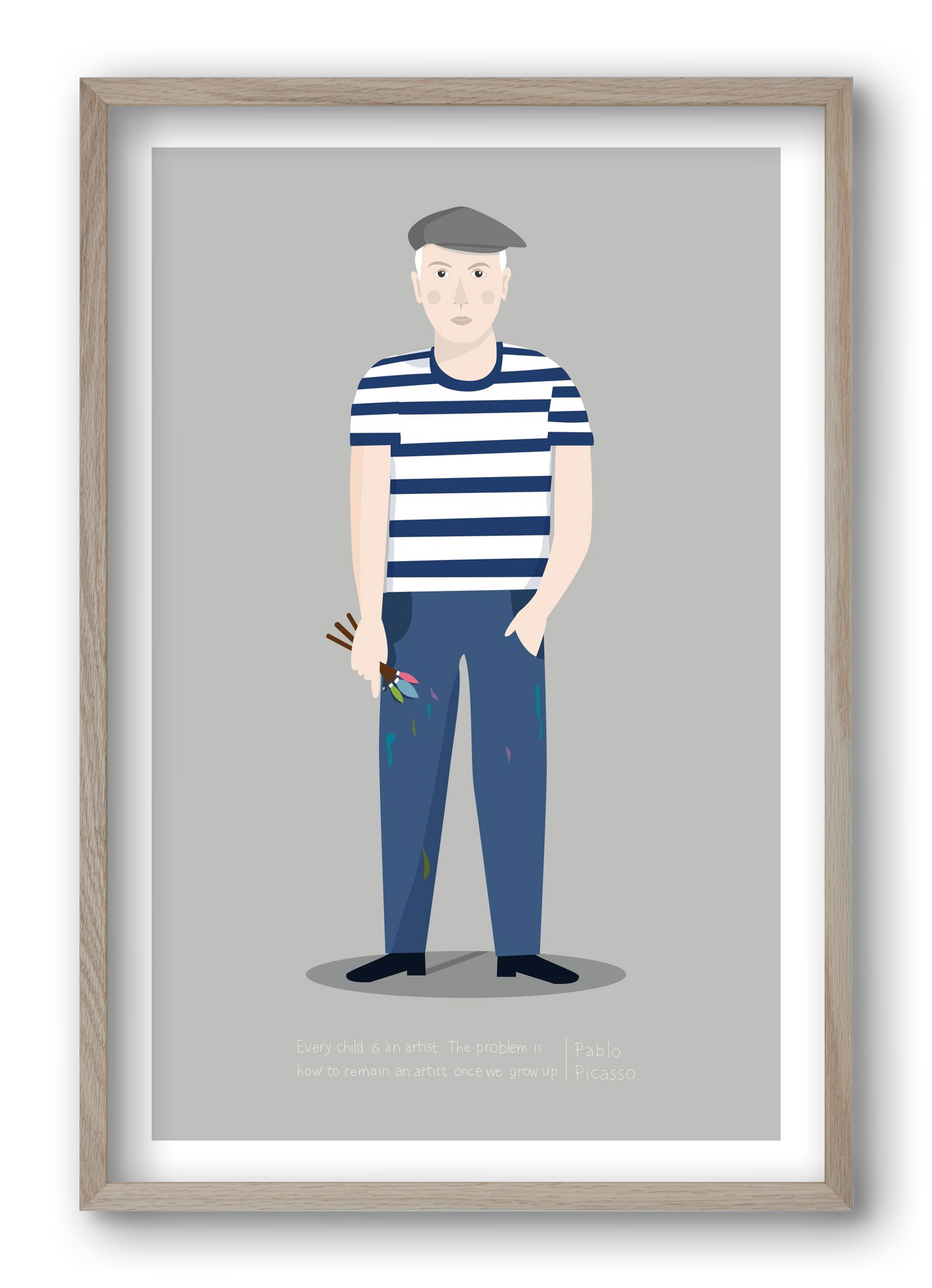 Picasso, 40x60 cm (40x60 cm), Tölgy keret