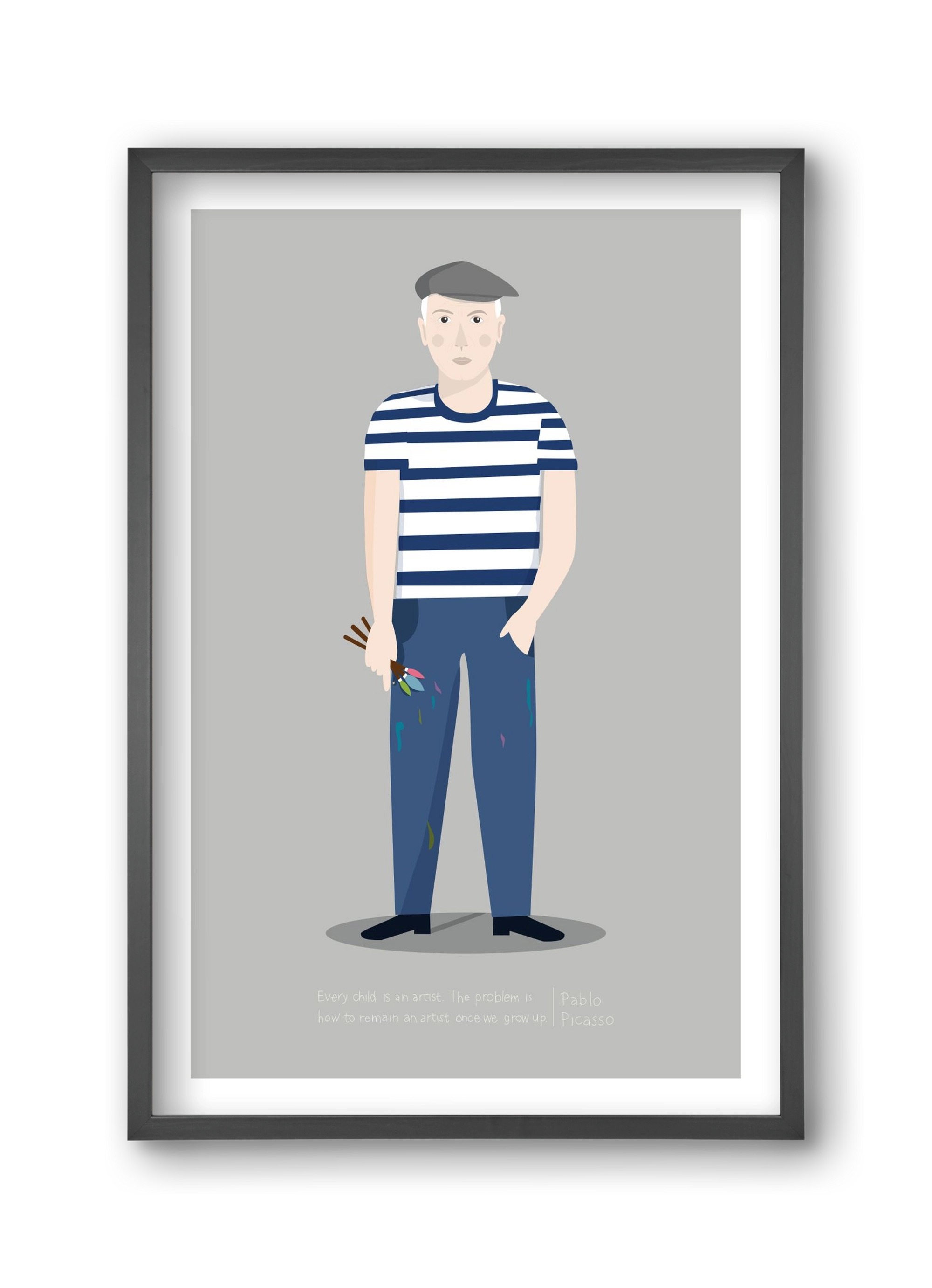 Picasso, 30x45 cm (30x45 cm), Fekete keret