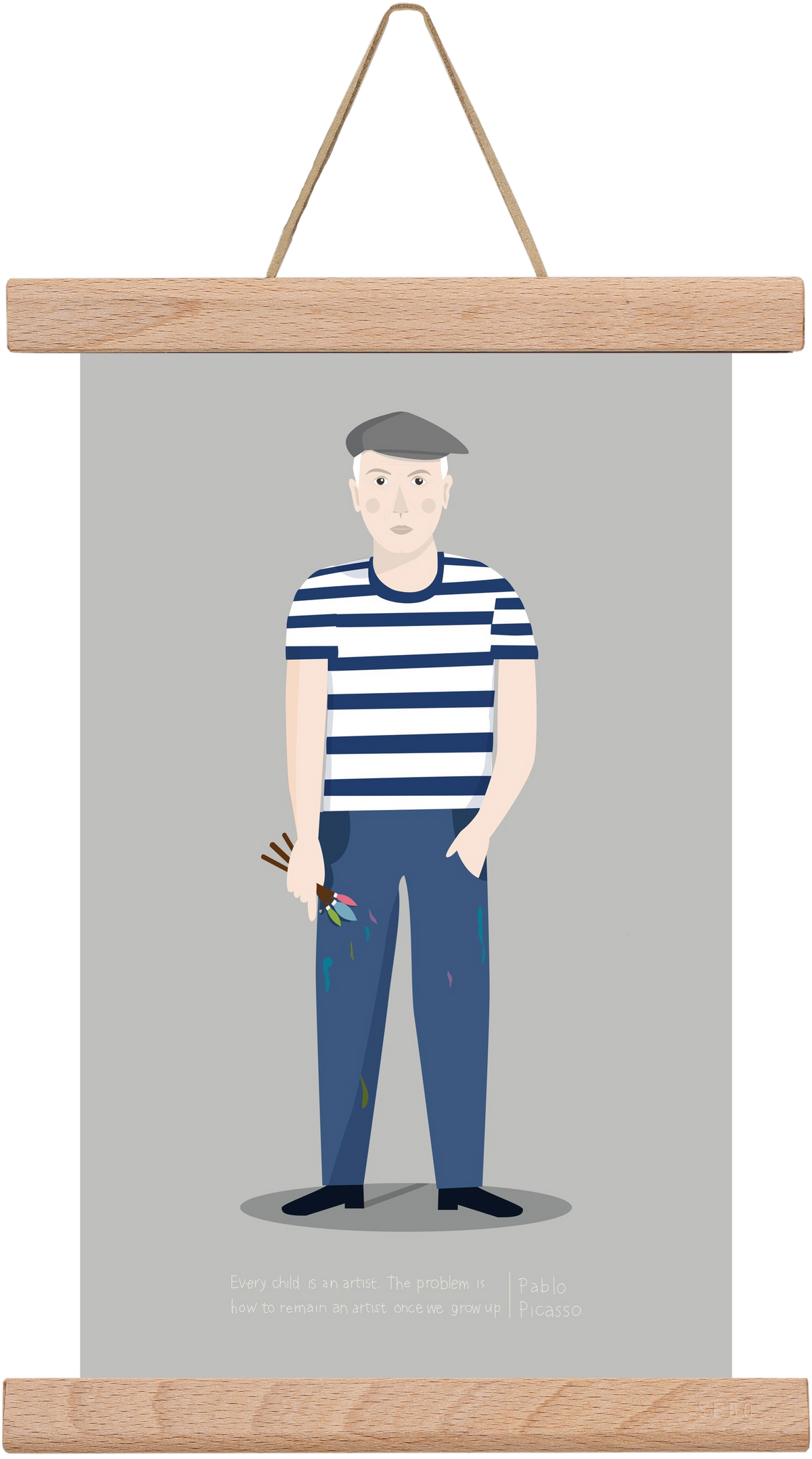 Picasso, 20x30 cm (20x30 cm), Tölgy akasztó