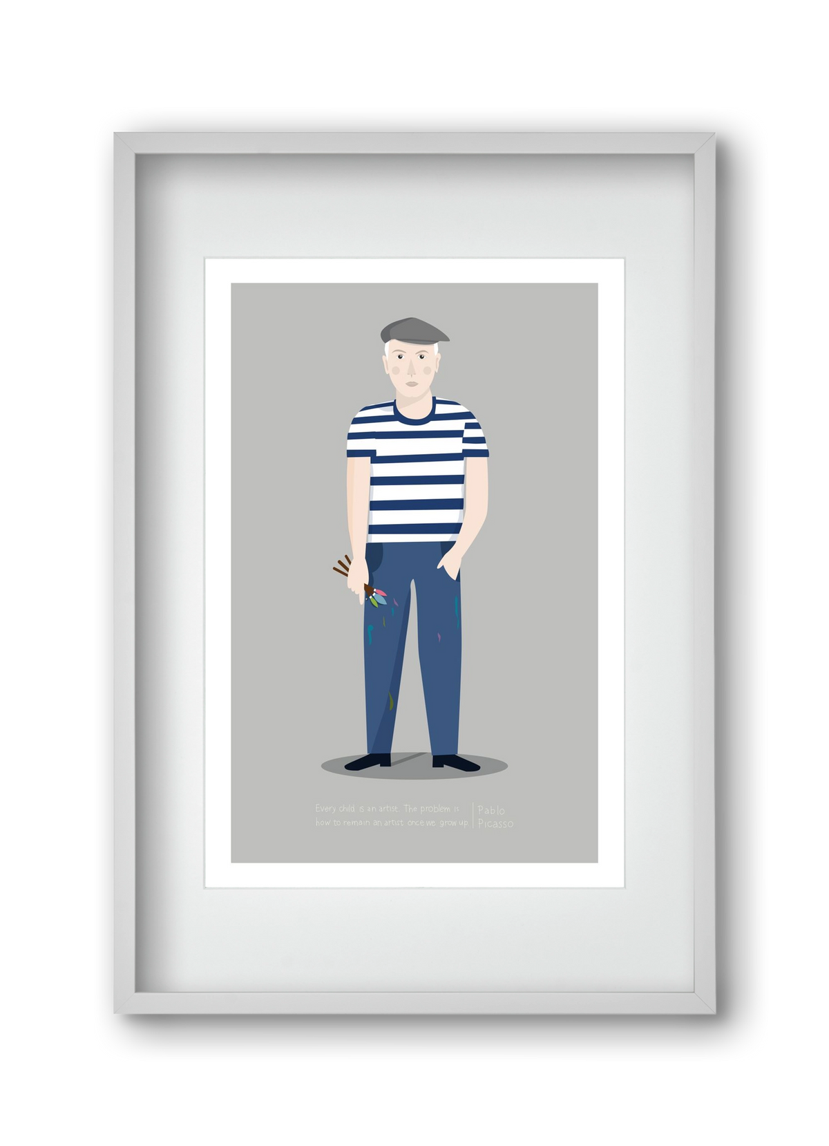Picasso, 30x45 cm (20x30 cm), Fehér keret, paszpartuval
