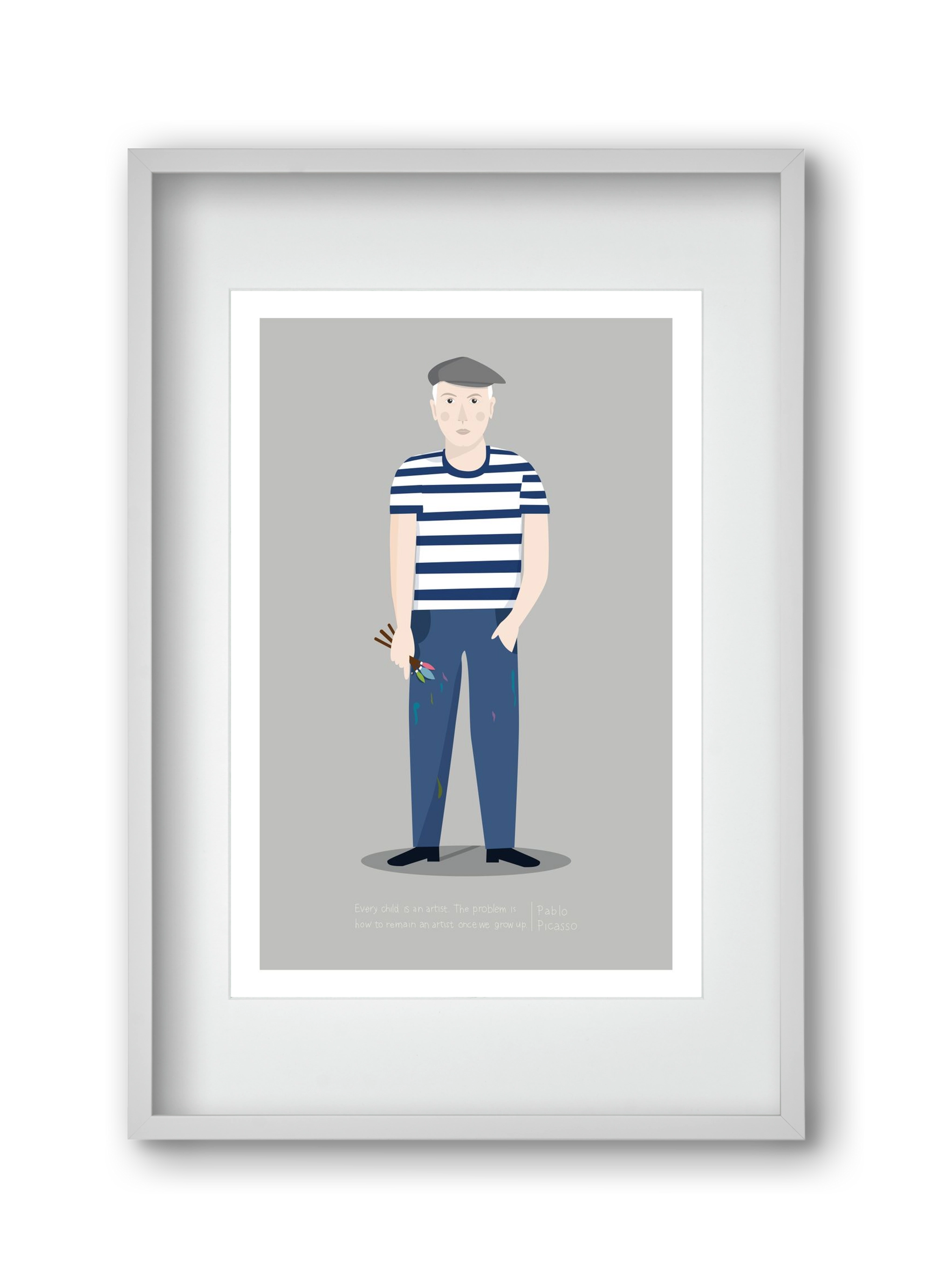 Picasso, 30x45 cm (20x30 cm), Fehér keret, paszpartuval
