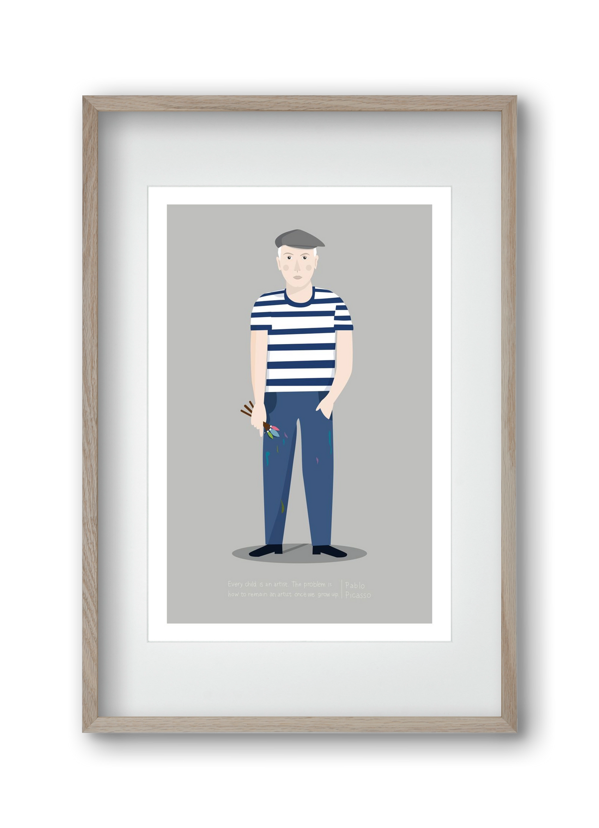 Picasso, 30x45 cm (20x30 cm), Tölgy keret, paszpartuval