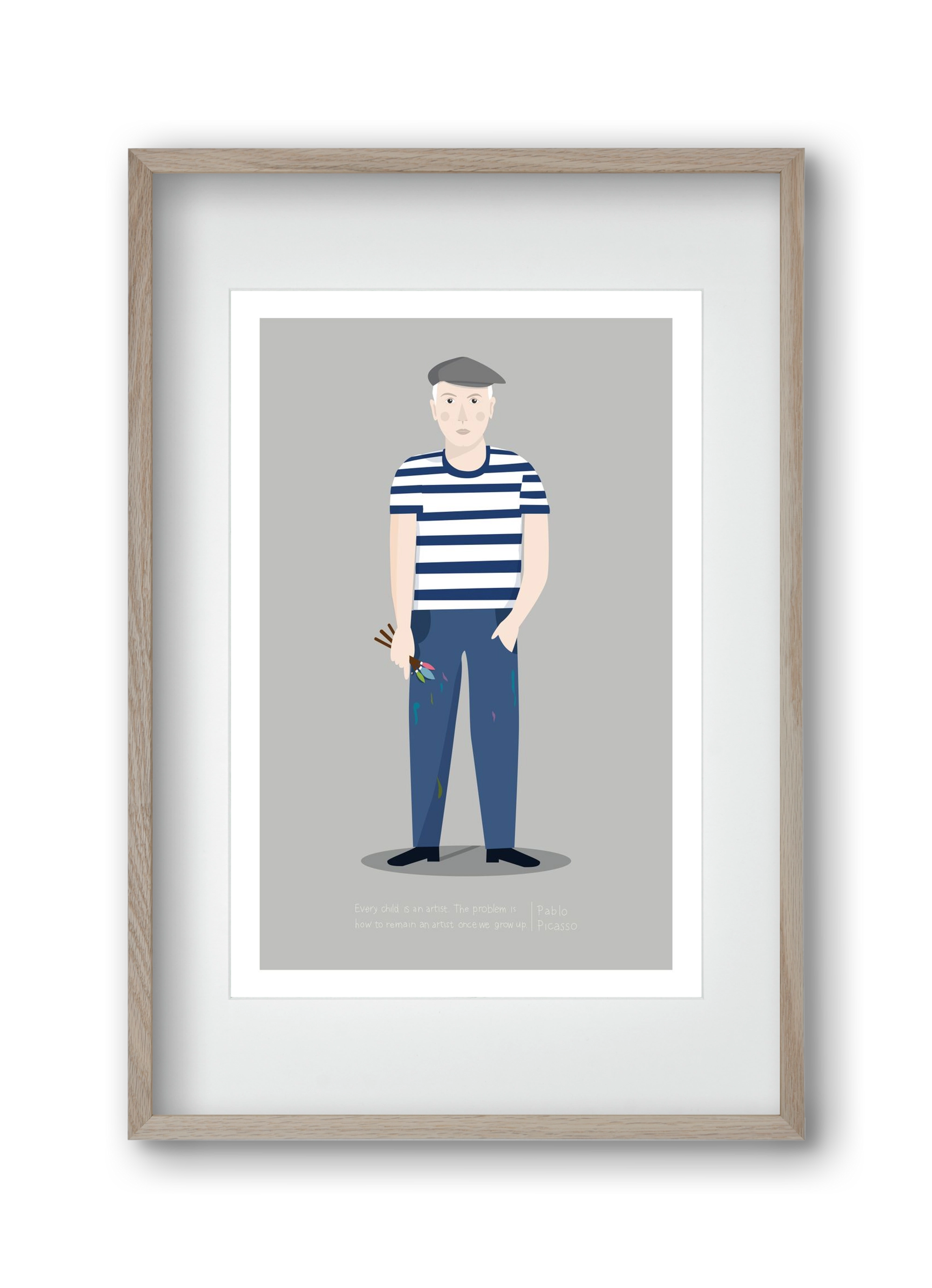 Picasso, 30x45 cm (20x30 cm), Tölgy keret, paszpartuval