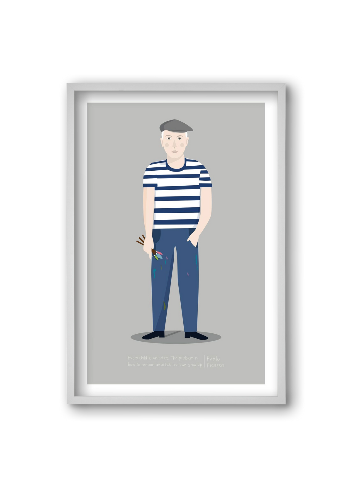 Picasso, 20x30 cm (20x30 cm), Fehér keret