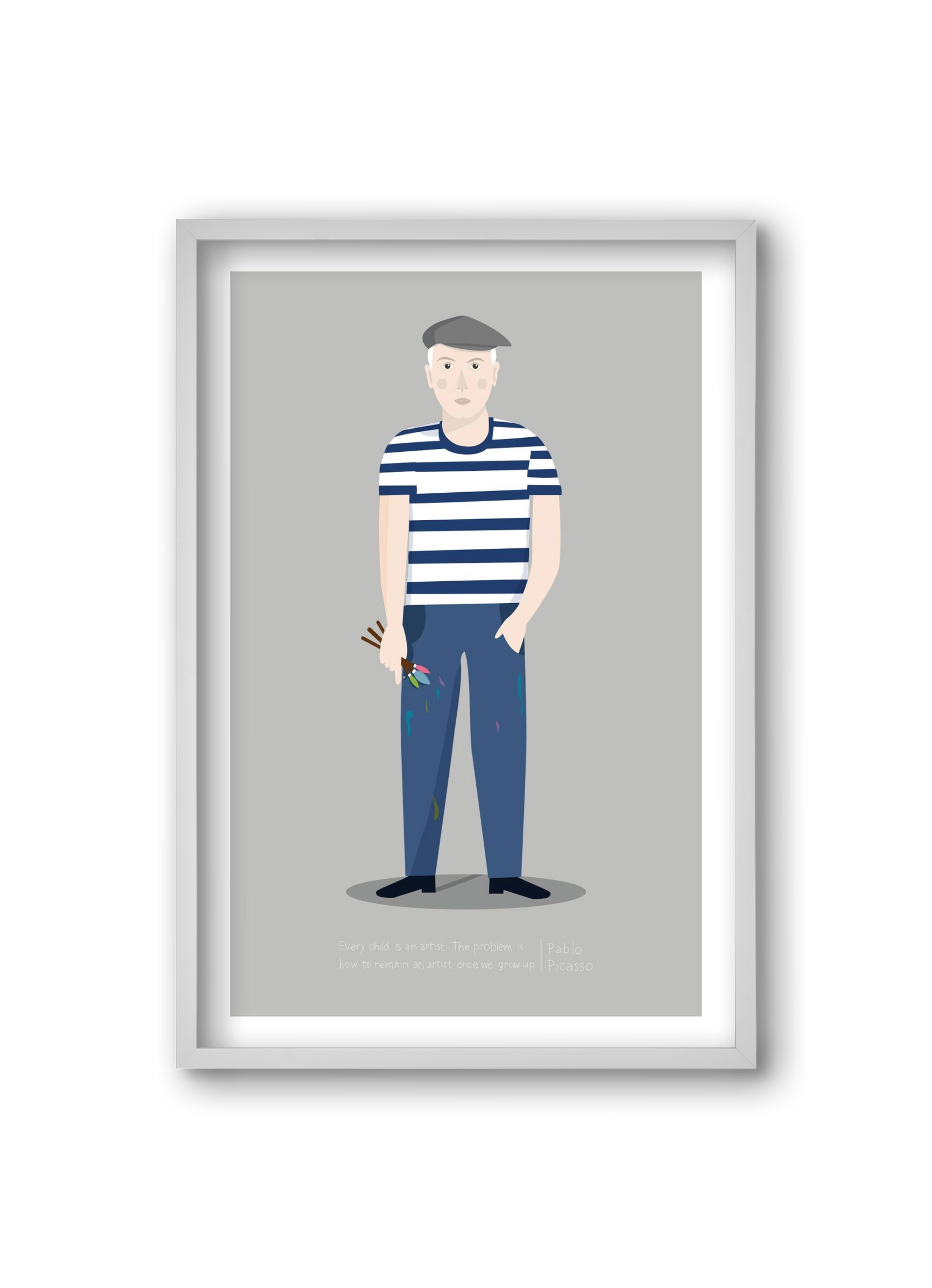 Picasso, 20x30 cm (20x30 cm), Fehér keret