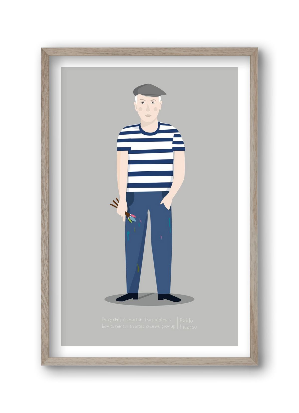 Picasso, 30x45 cm (30x45 cm), Tölgy keret