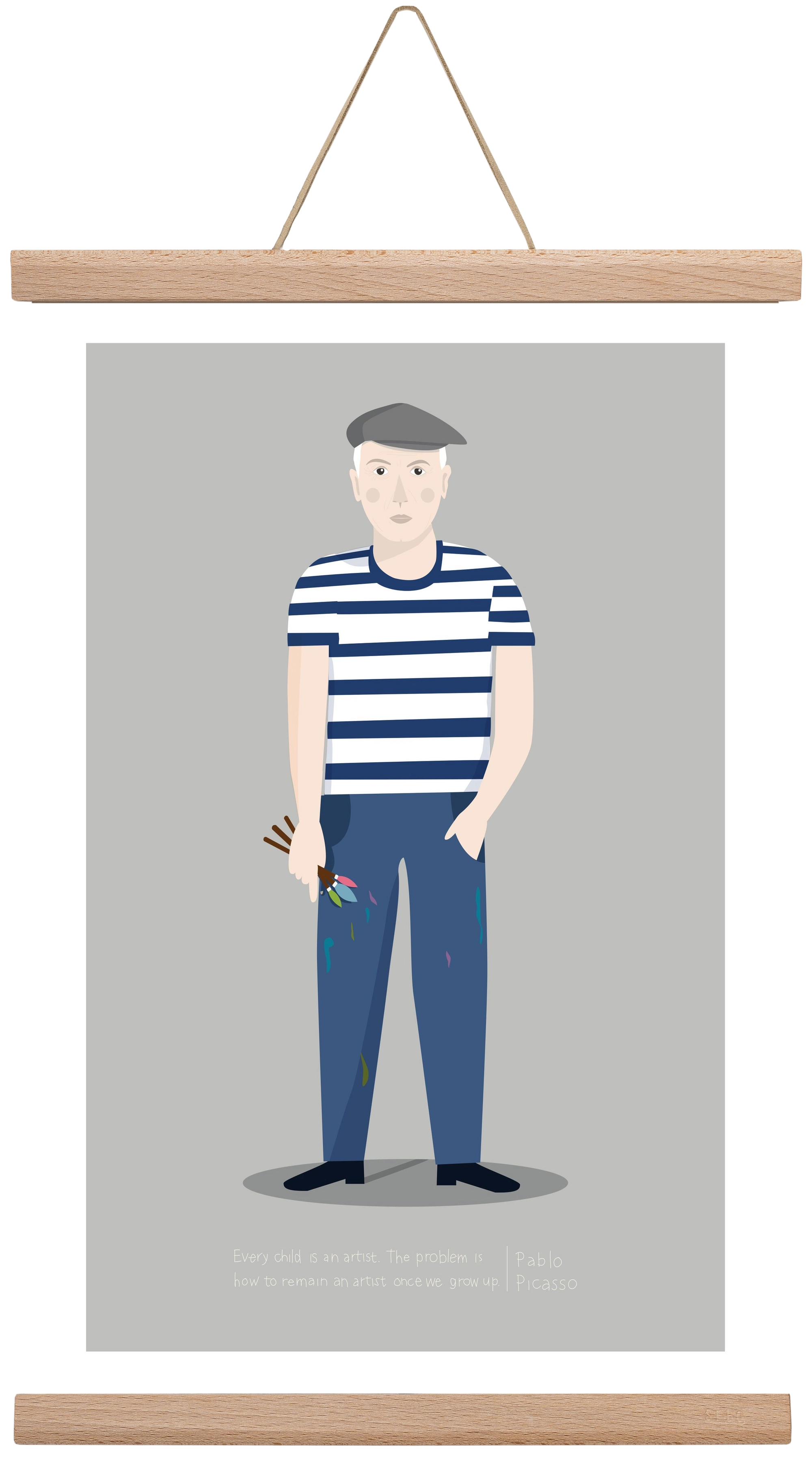 Picasso, 30x45 cm (30x45 cm), Tölgy akasztó