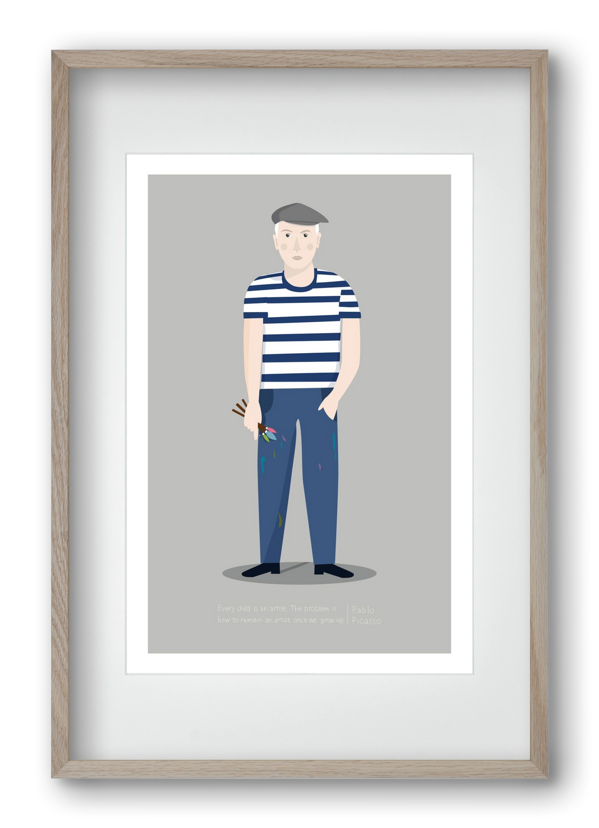 Picasso, 40x60 cm (30x45 cm), Tölgy keret, paszpartuval