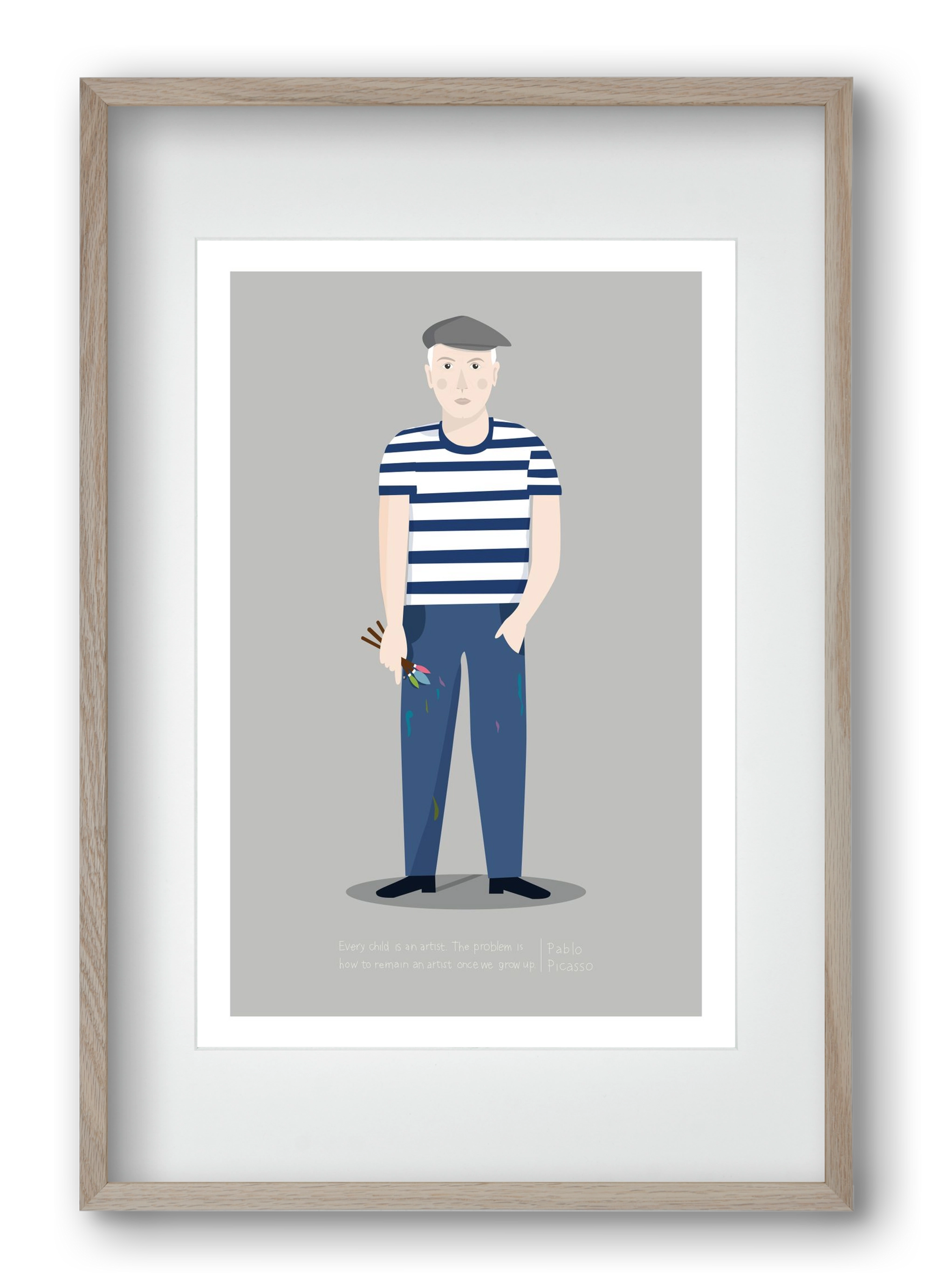 Picasso, 40x60 cm (30x45 cm), Tölgy keret, paszpartuval