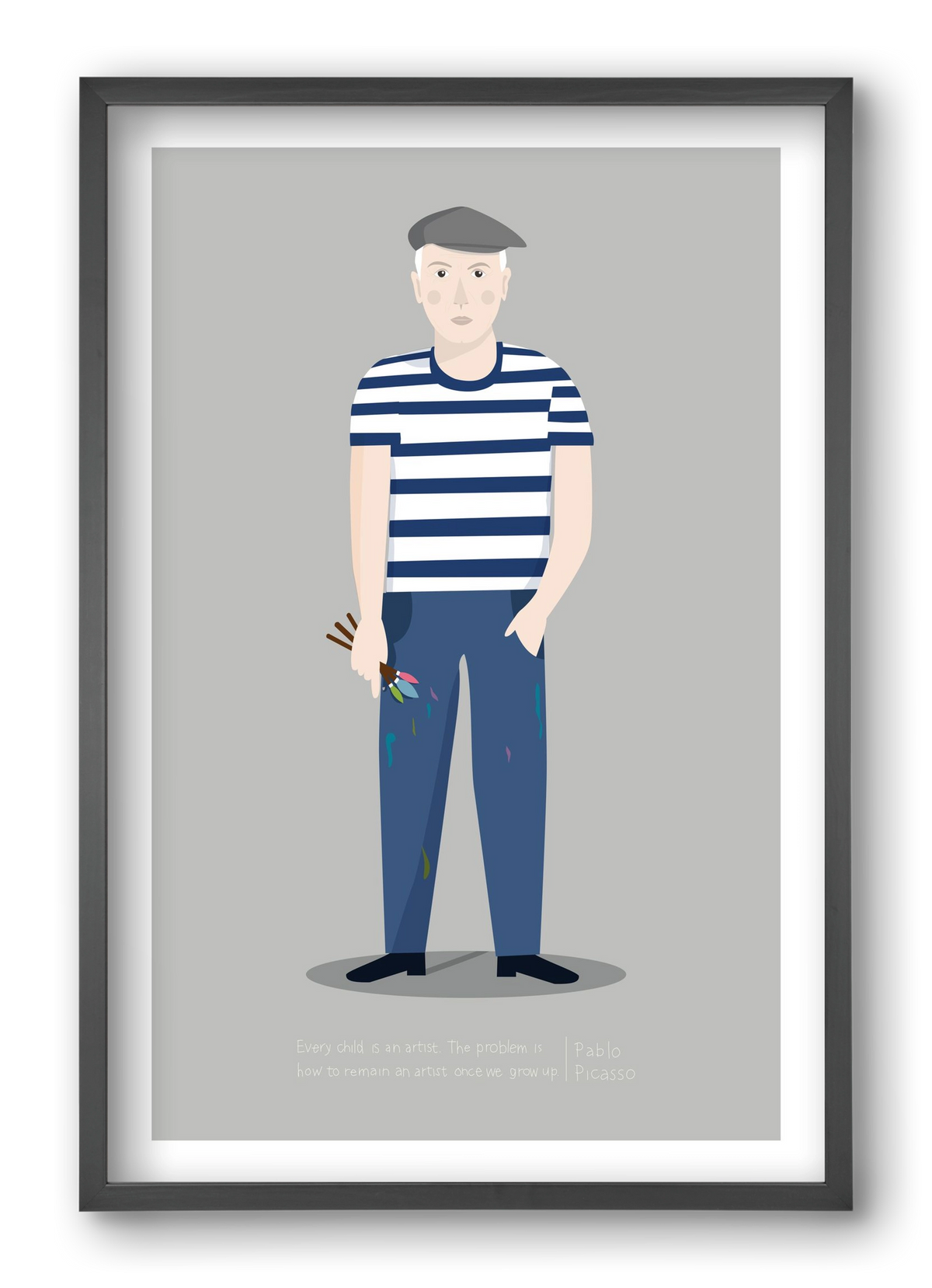 Picasso, 40x60 cm (40x60 cm), Fekete keret