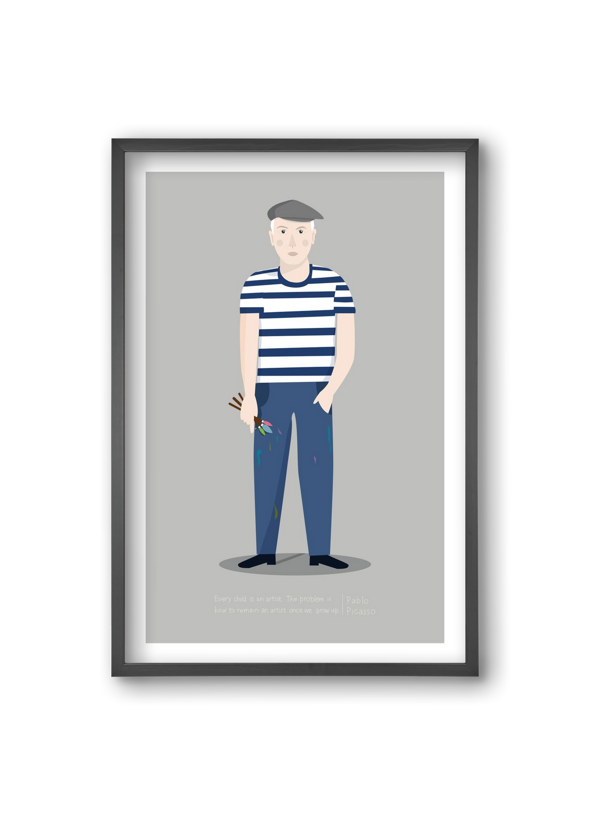 Picasso, 20x30 cm (20x30 cm), Fekete keret