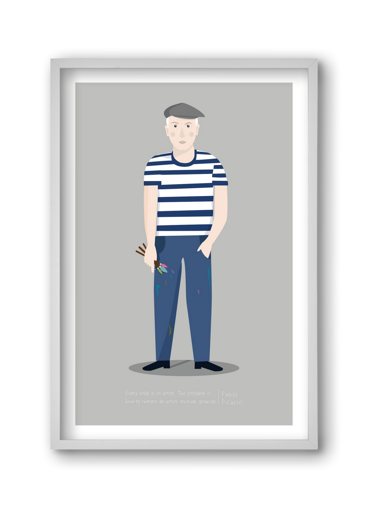 Picasso, 30x45 cm (30x45 cm), Fehér keret