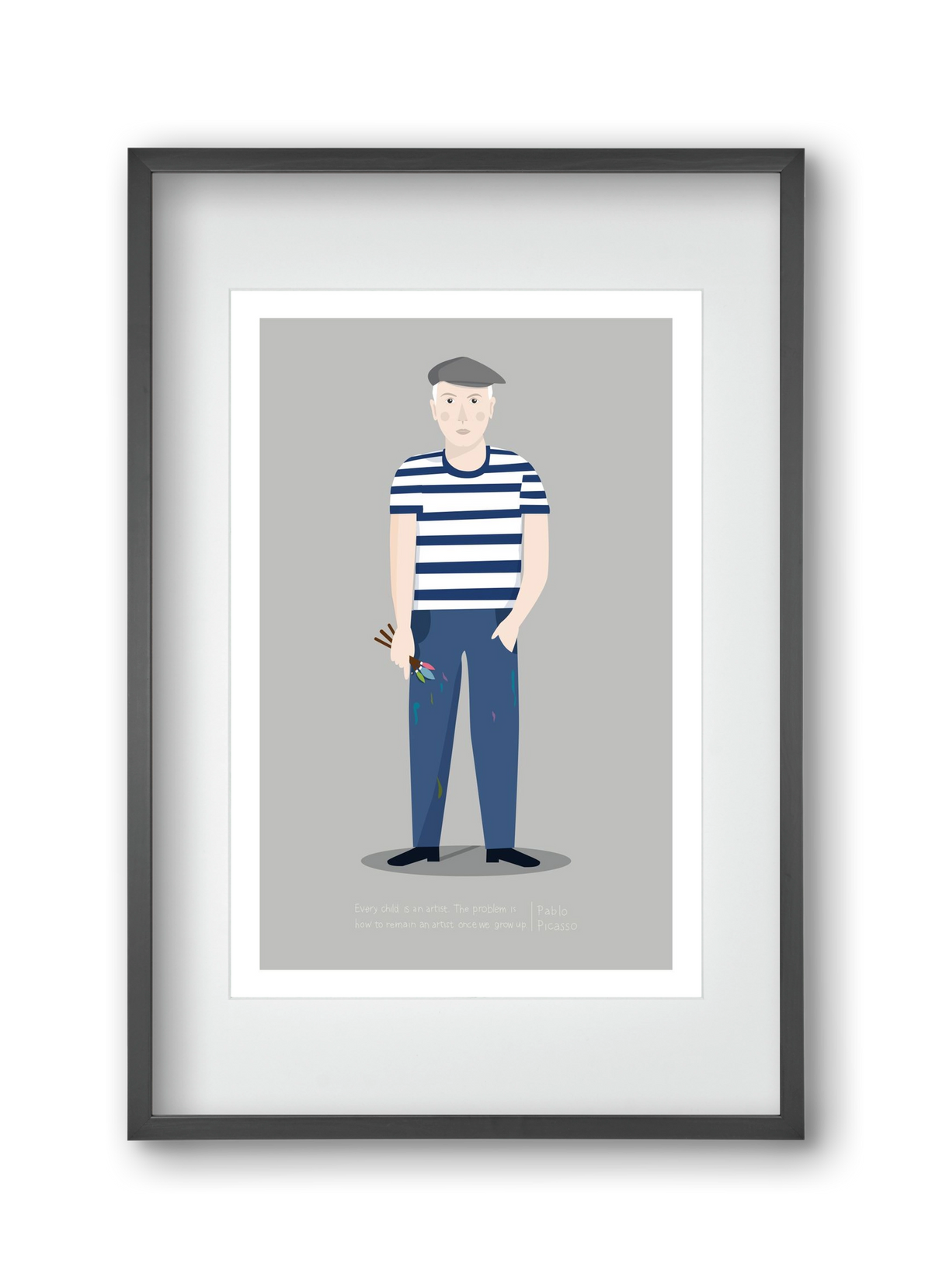 Picasso, 30x45 cm (20x30 cm), Fekete keret, paszpartuval