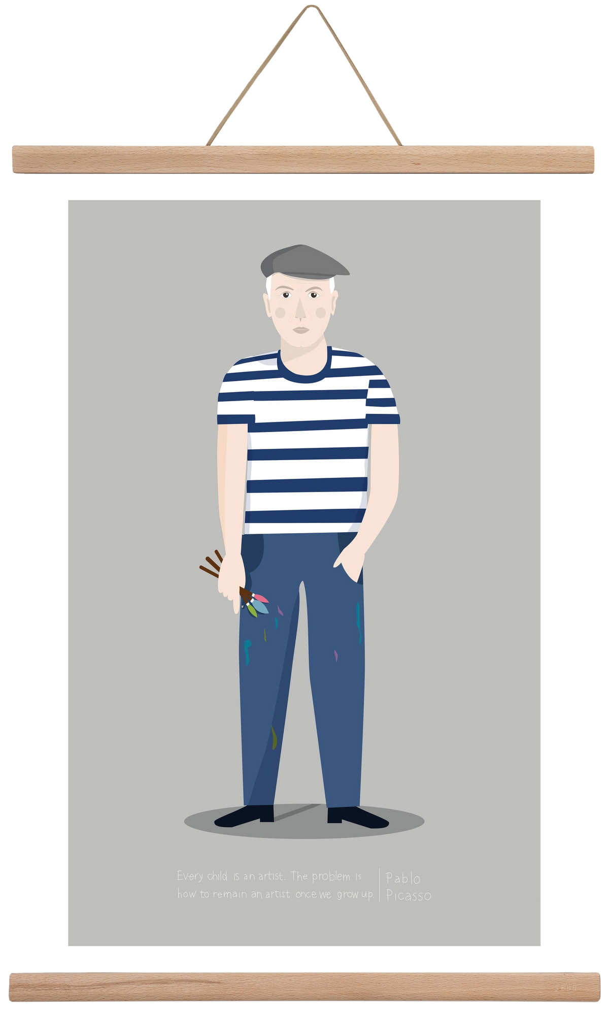 Picasso, 40x60 cm (40x60 cm), Tölgy akasztó