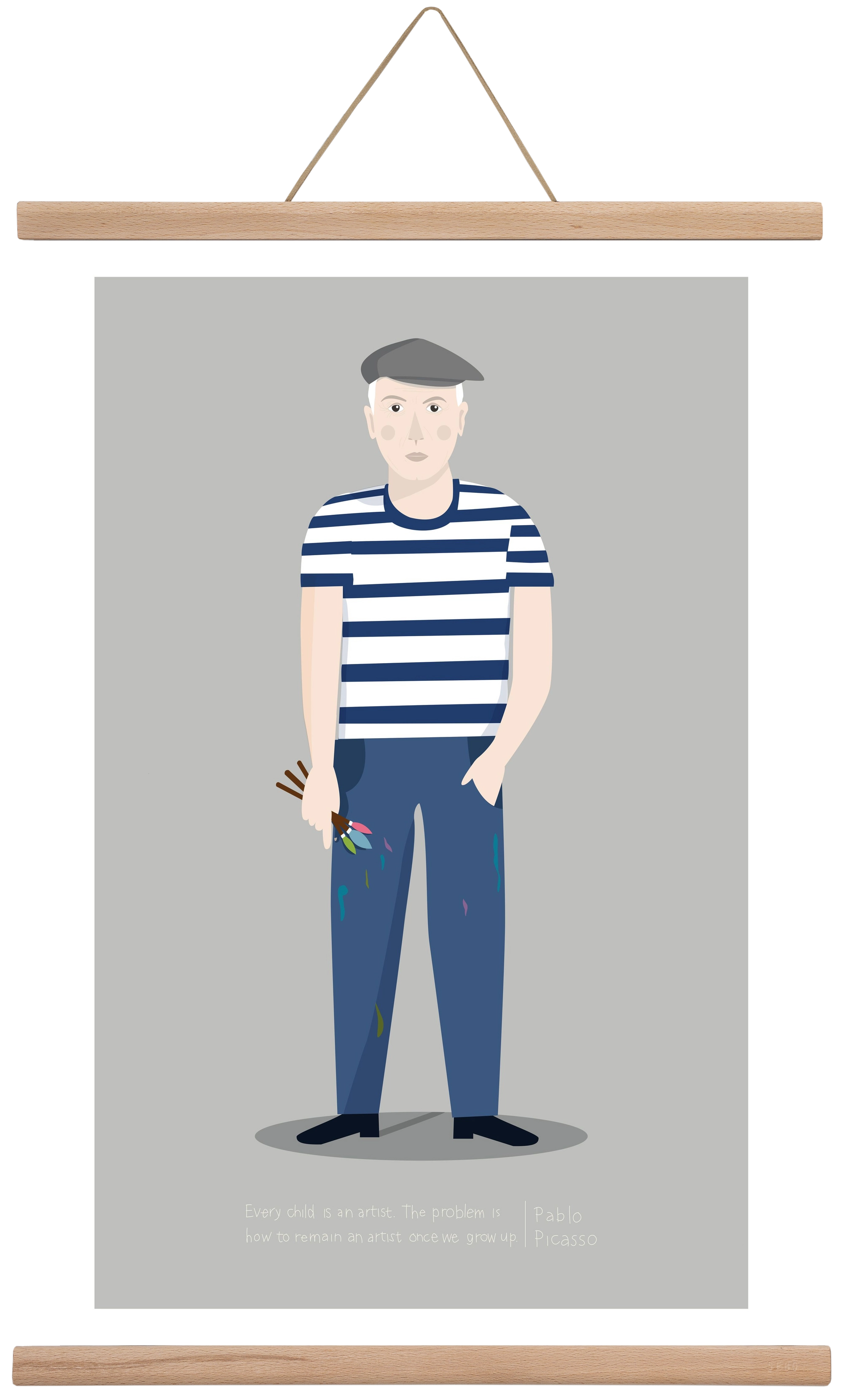 Picasso, 40x60 cm (40x60 cm), Tölgy akasztó