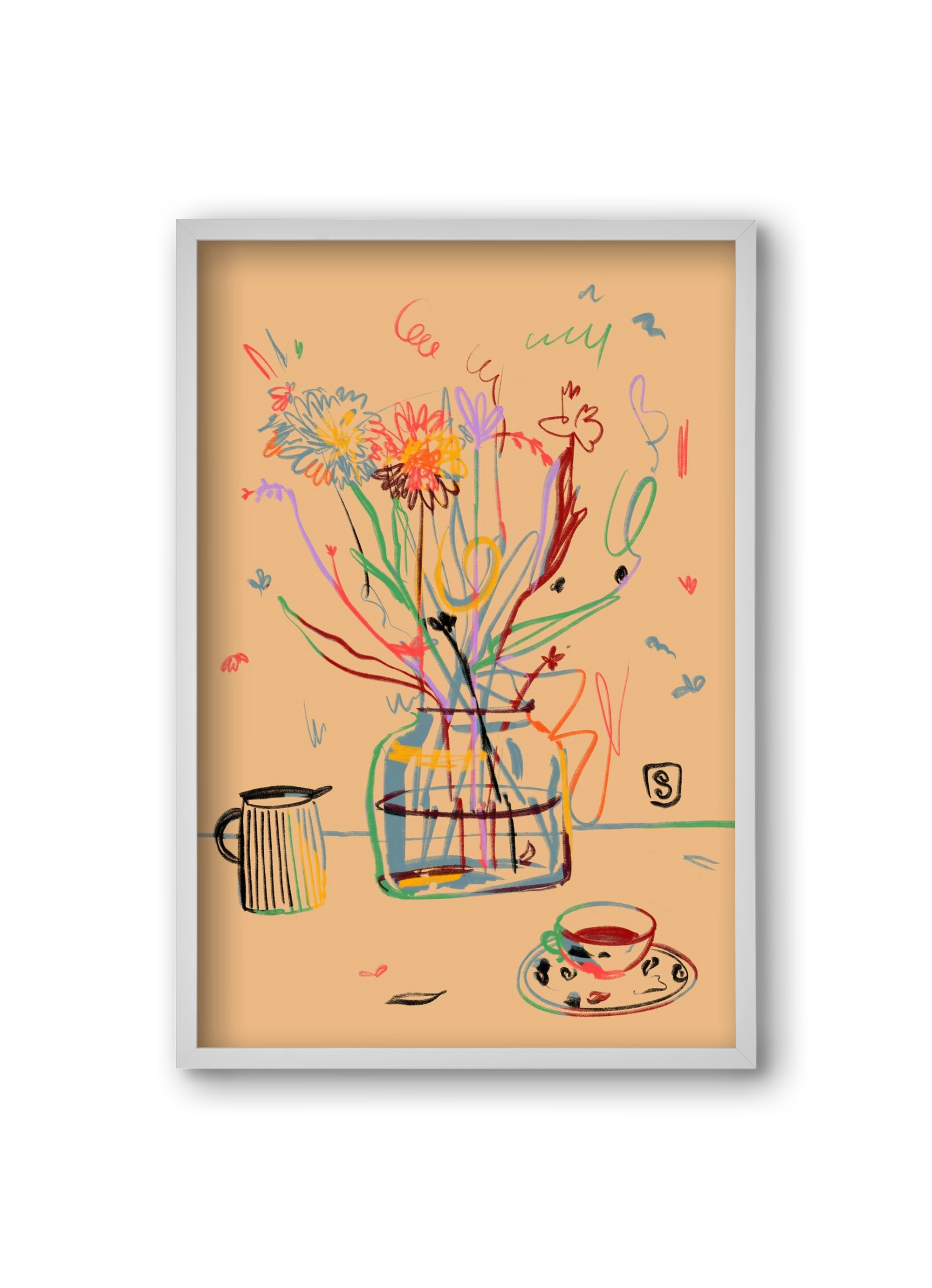 FLOWER FESTIVAL, 20x30 cm (20x30 cm), Fehér keret