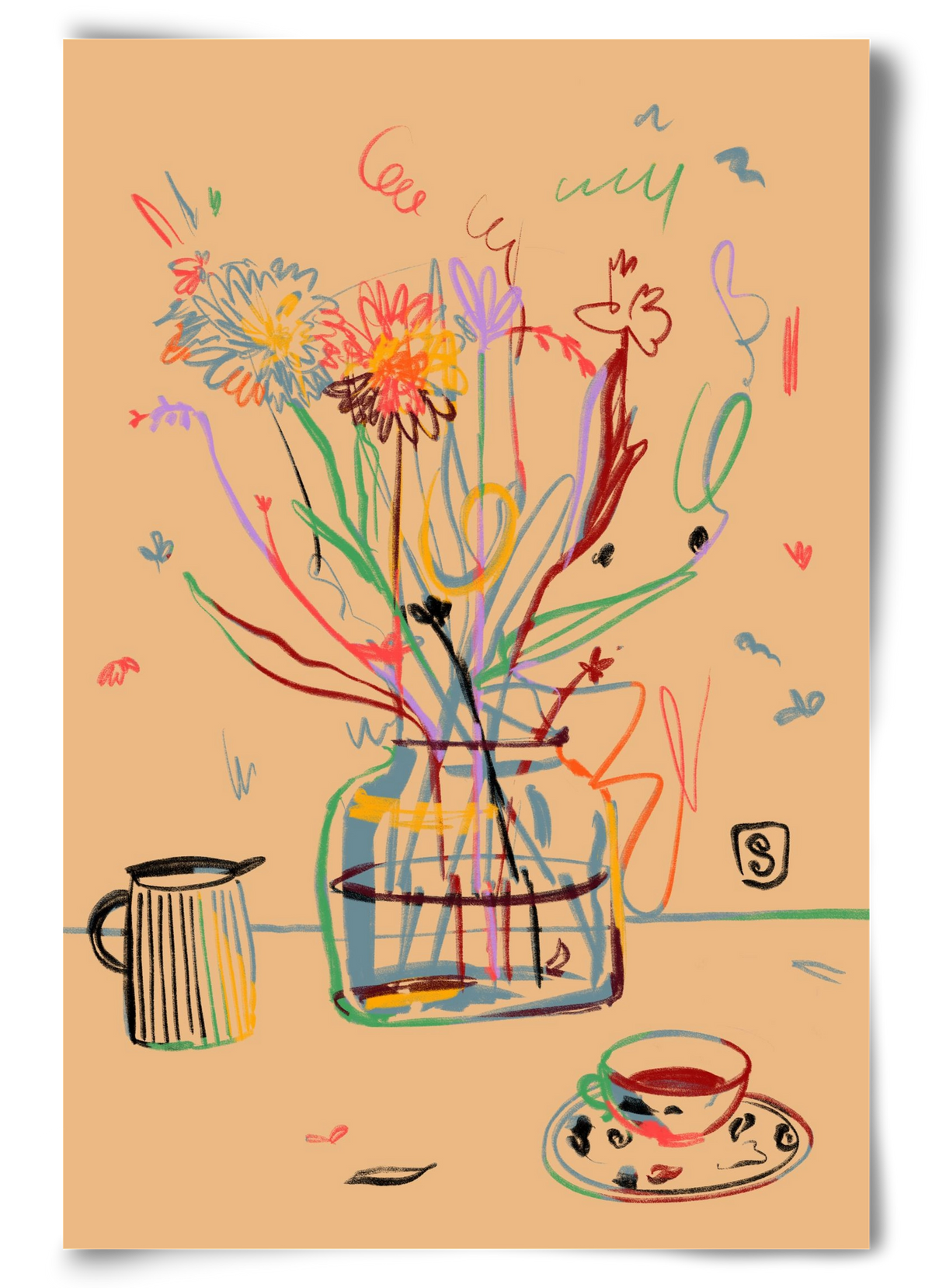 FLOWER FESTIVAL, 60x90 cm, Keret nélkül