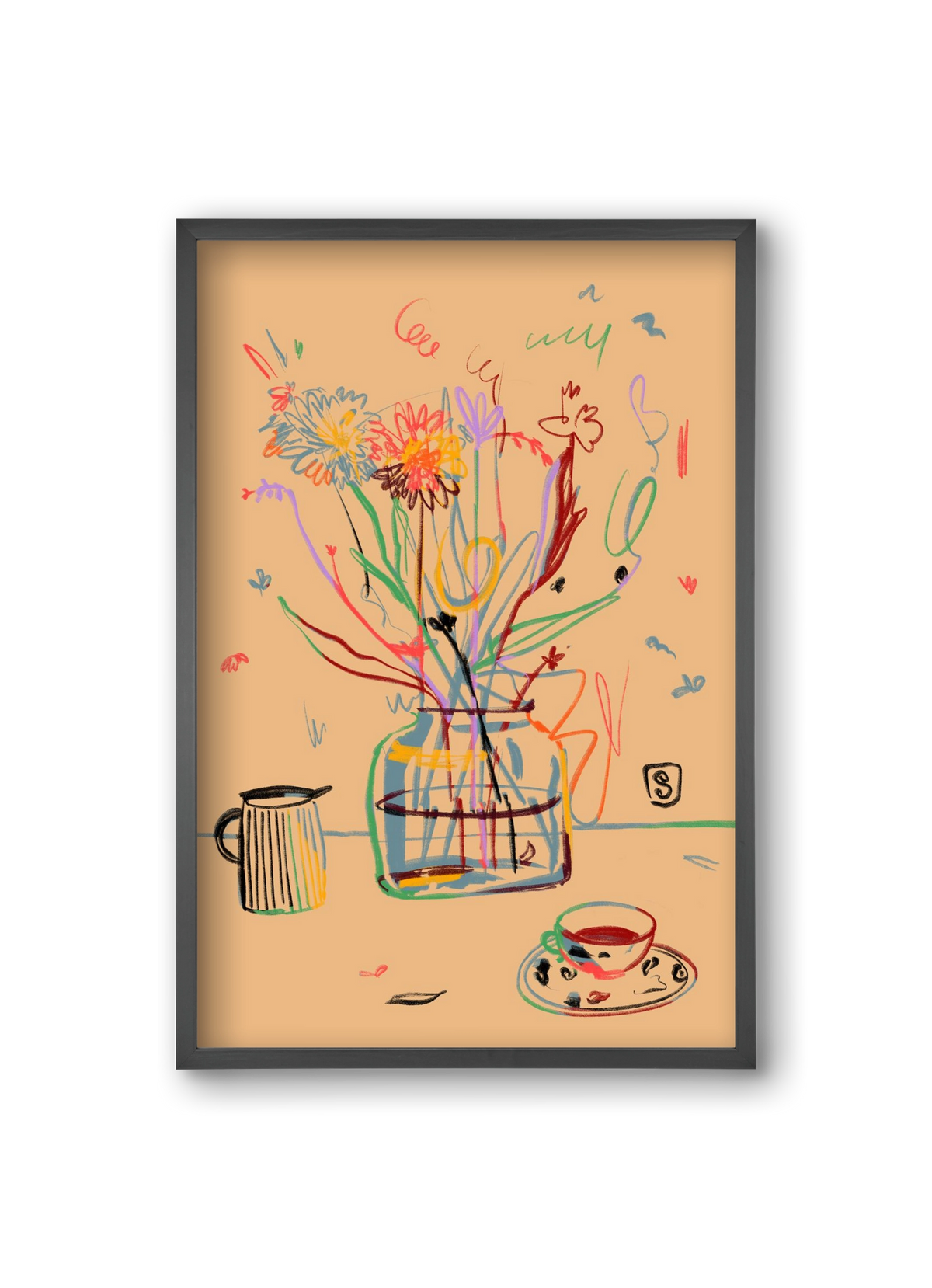 FLOWER FESTIVAL, 20x30 cm (20x30 cm), Fekete keret