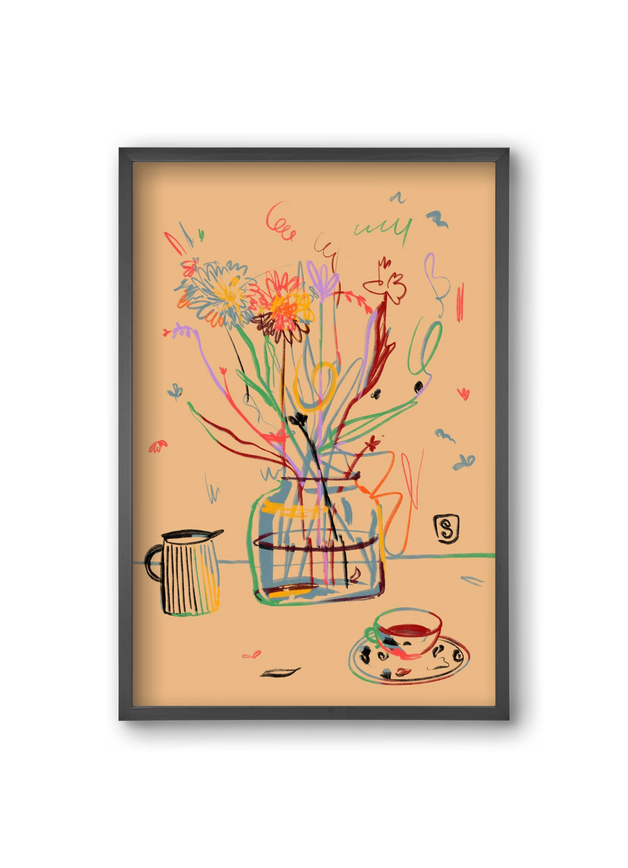 FLOWER FESTIVAL, 20x30 cm (20x30 cm), Fekete keret