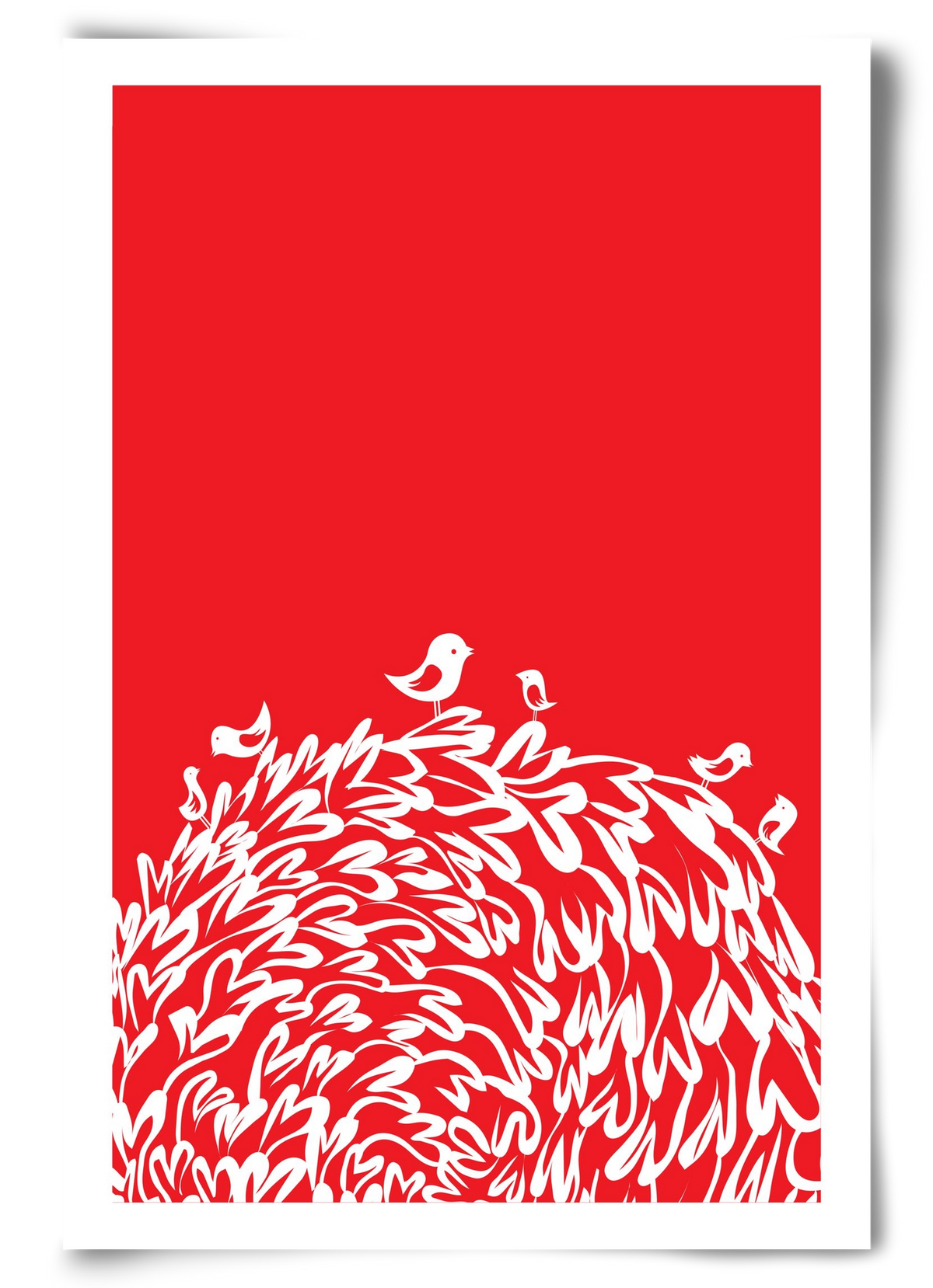 Red bird, 60x90 cm, Keret nélkül