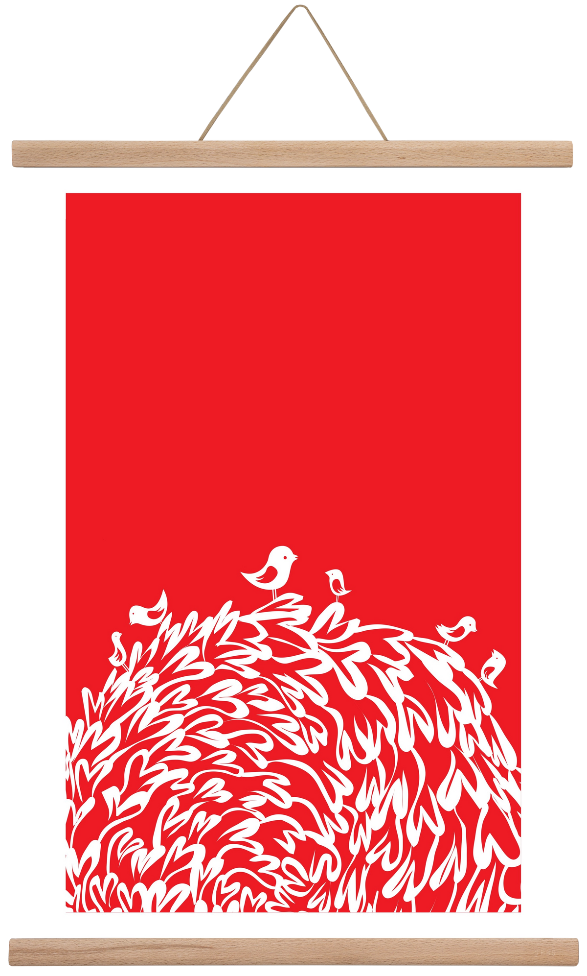 Red bird, 40x60 cm (40x60 cm), Tölgy akasztó