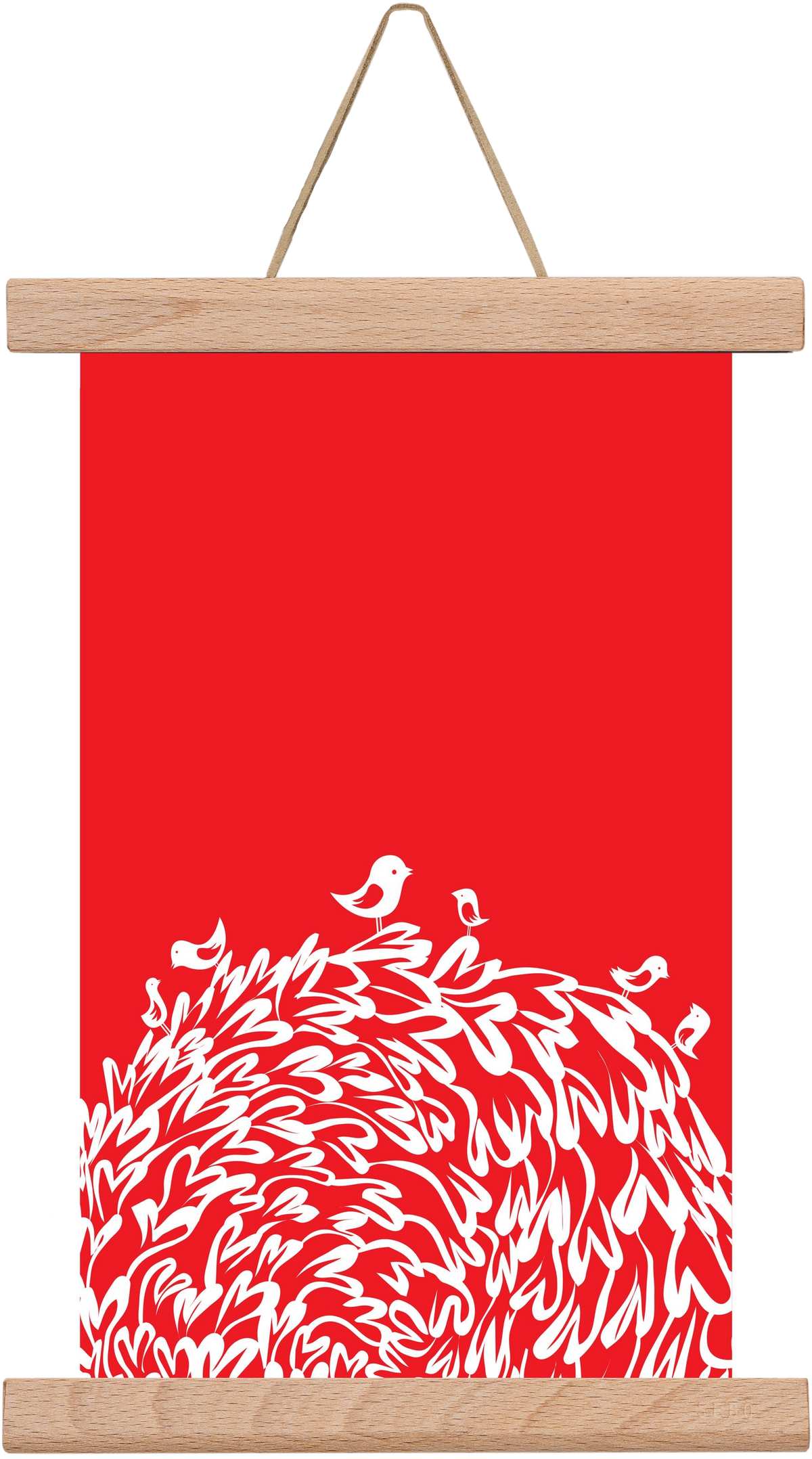 Red bird, 20x30 cm (20x30 cm), Tölgy akasztó