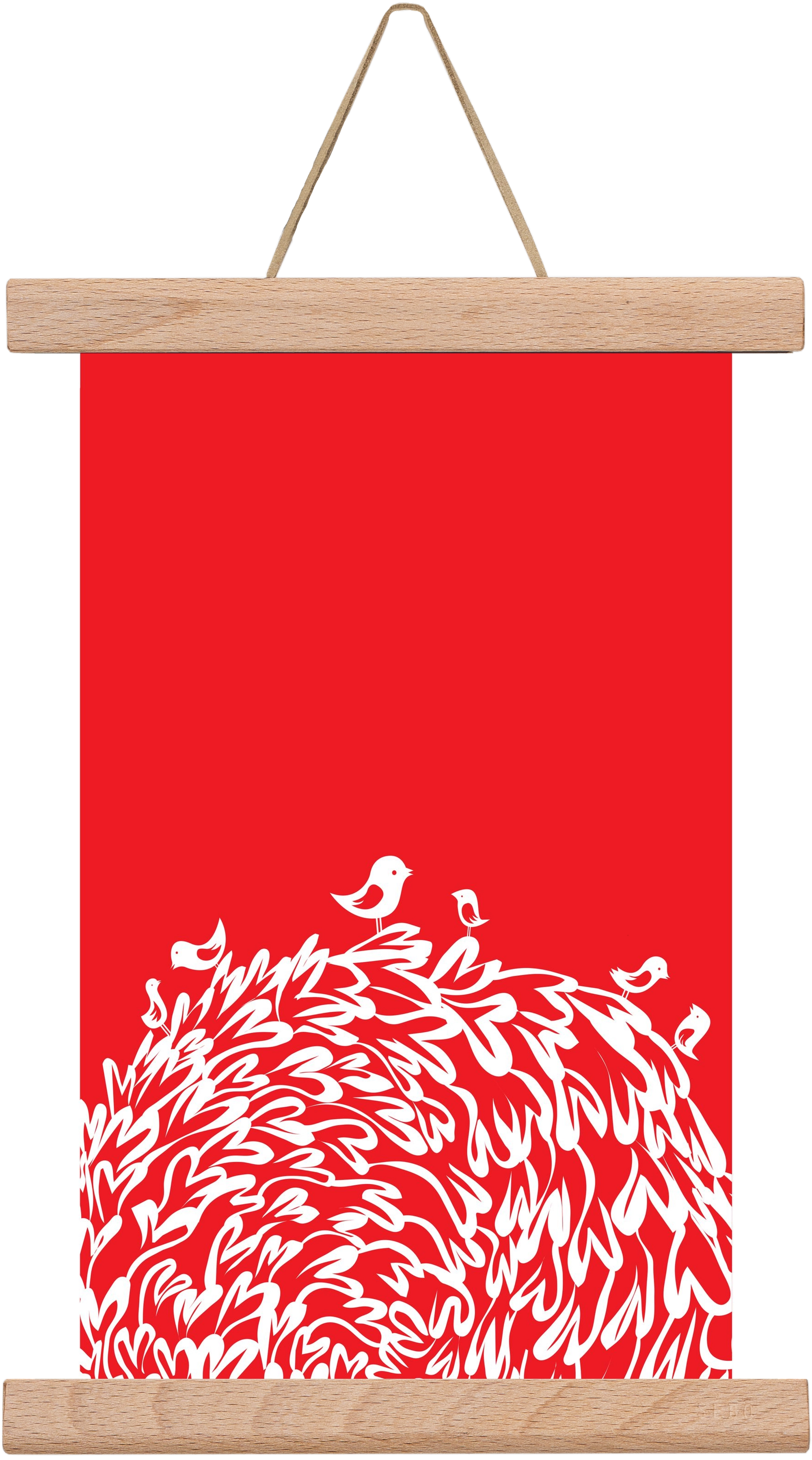 Red bird, 20x30 cm (20x30 cm), Tölgy akasztó