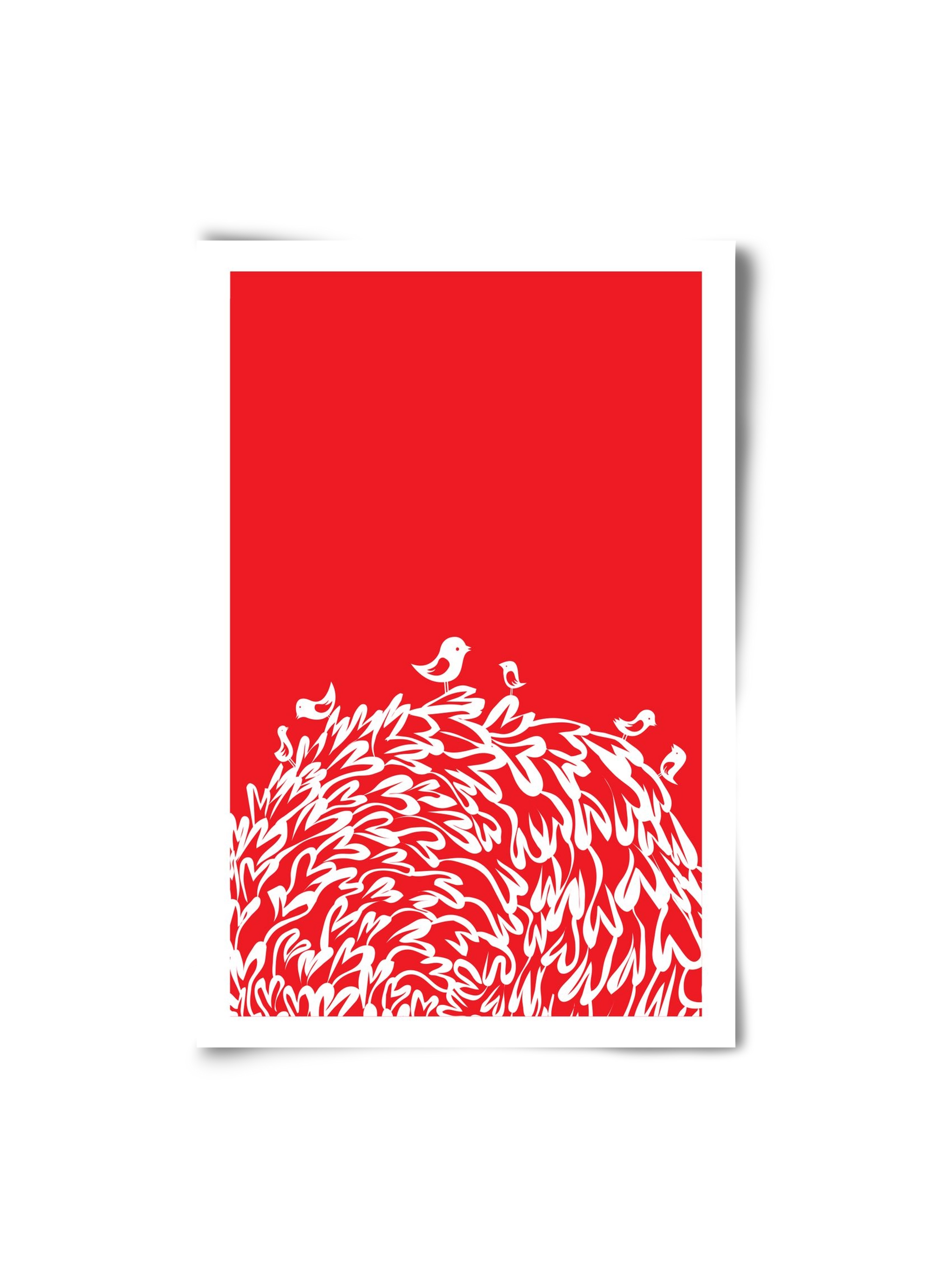 Red bird, 20x30 cm, Keret nélkül