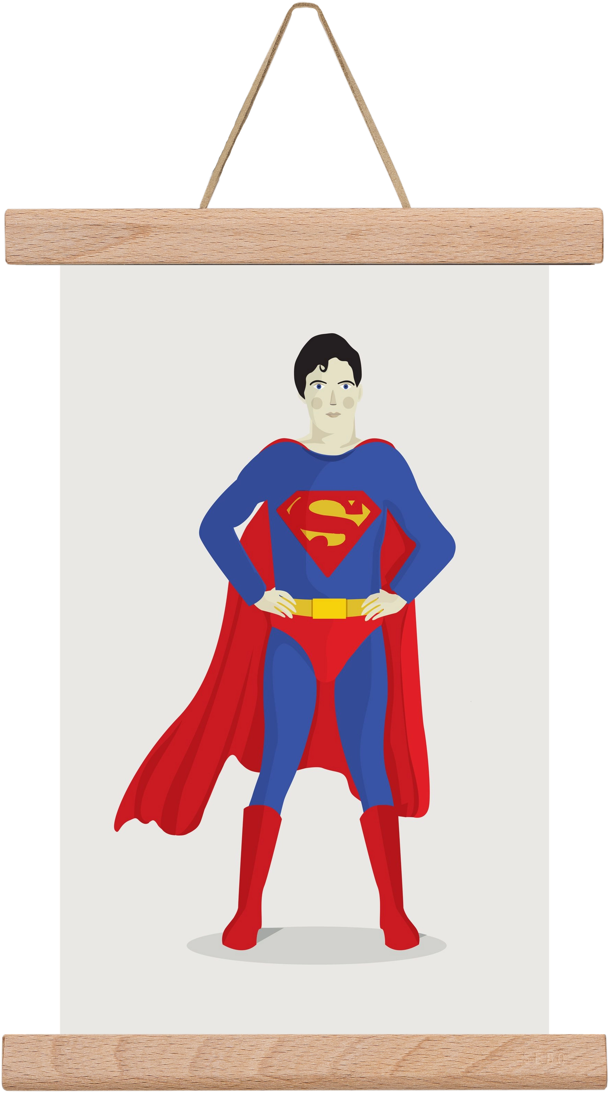 Superhero, 20x30 cm (20x30 cm), Tölgy akasztó