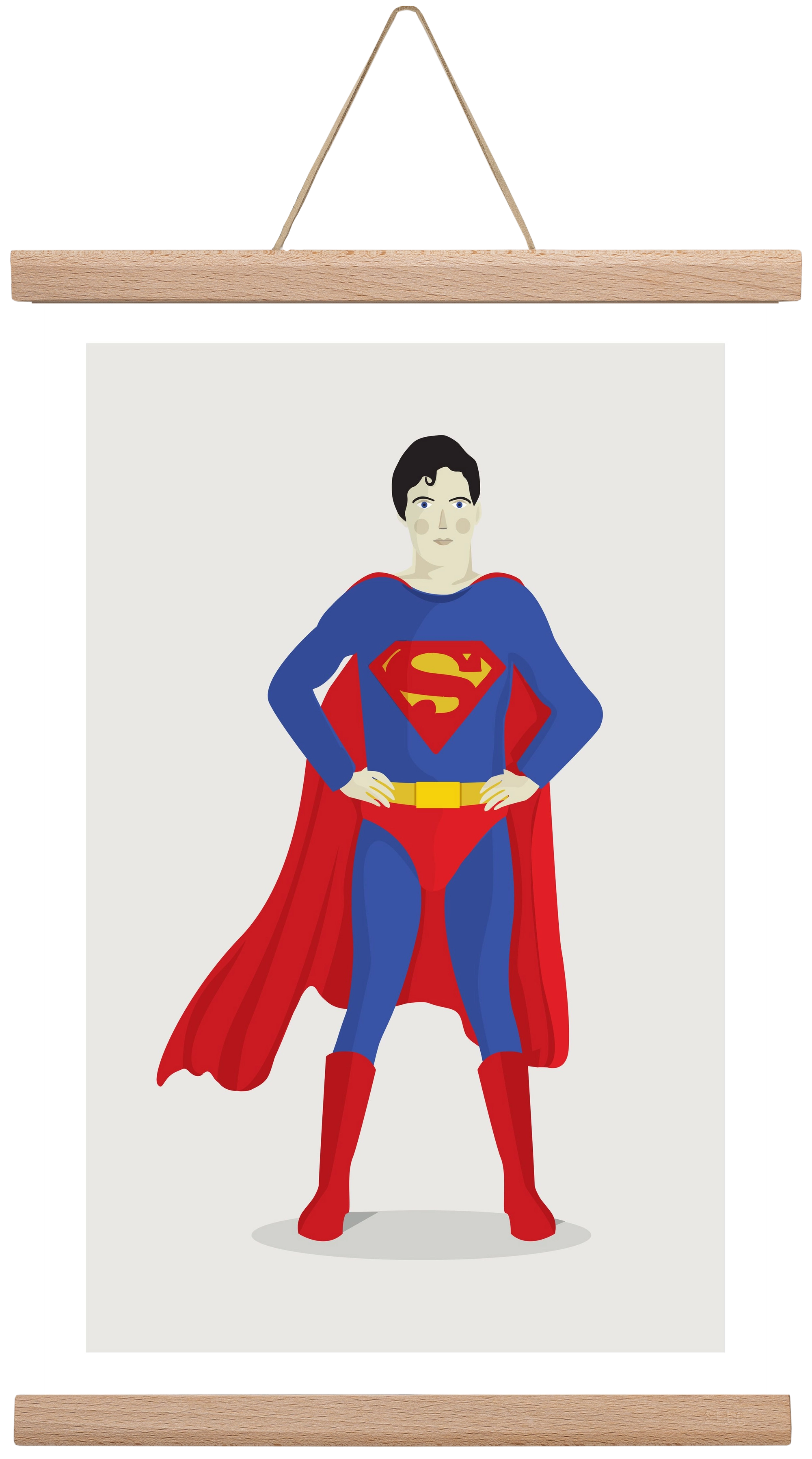 Superhero, 30x45 cm (30x45 cm), Tölgy akasztó