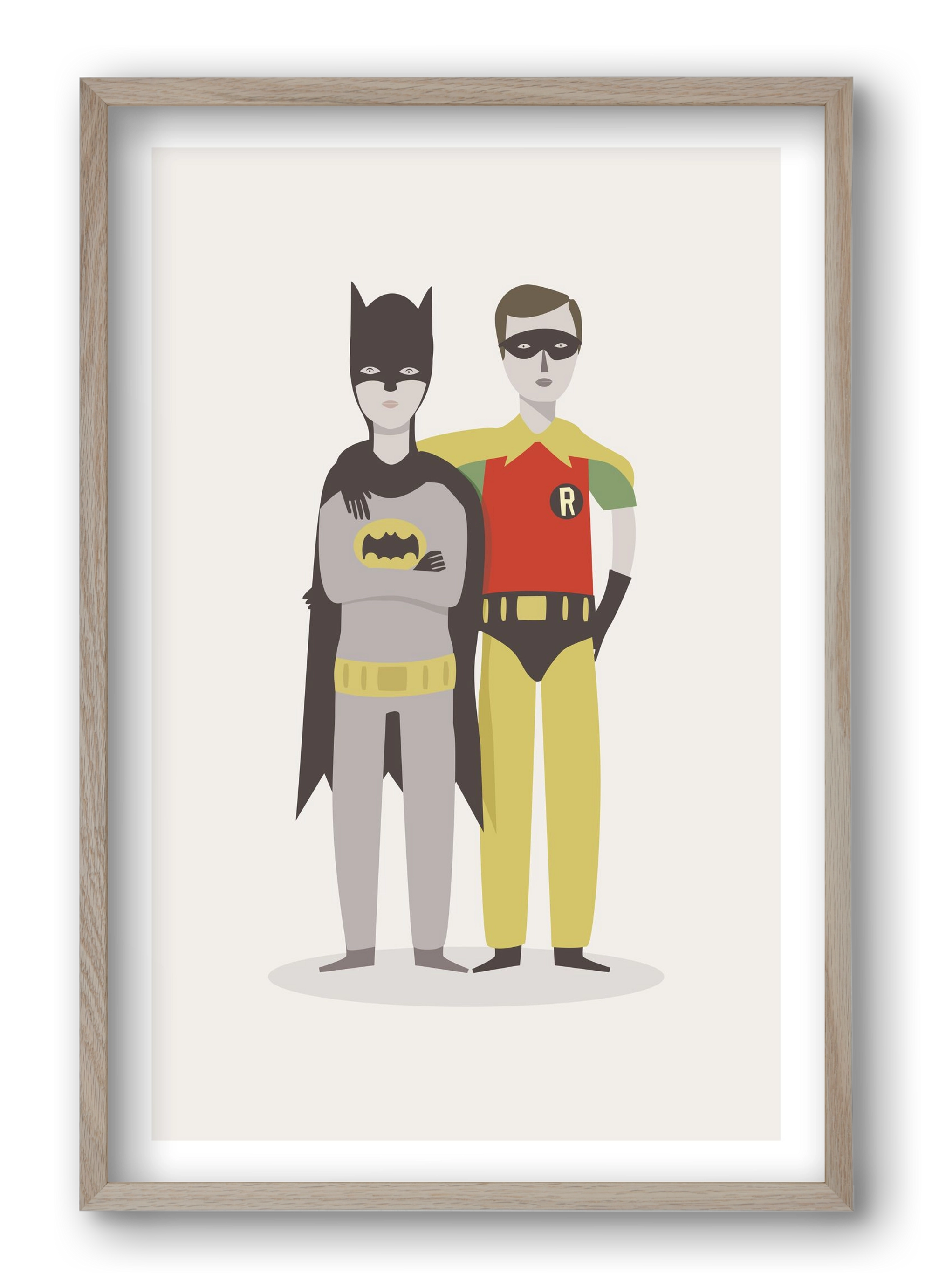 Superheroes, 40x60 cm (40x60 cm), Tölgy keret