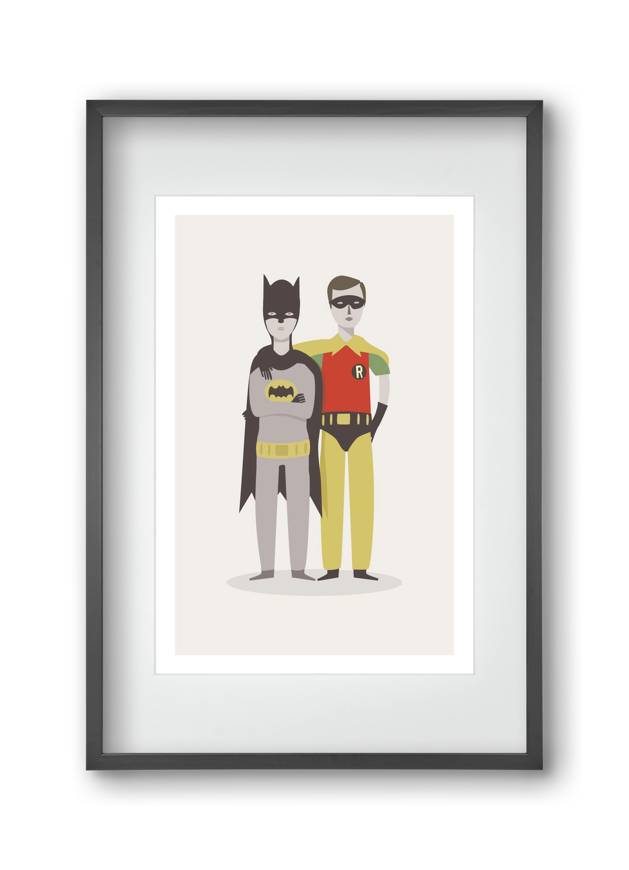 Superheroes, 30x45 cm (20x30 cm), Fekete keret, paszpartuval