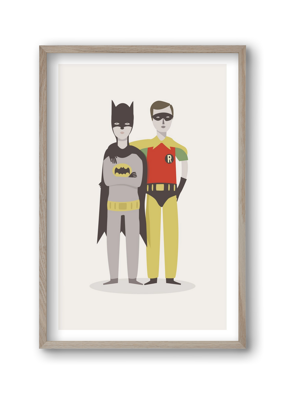 Superheroes, 30x45 cm (30x45 cm), Tölgy keret