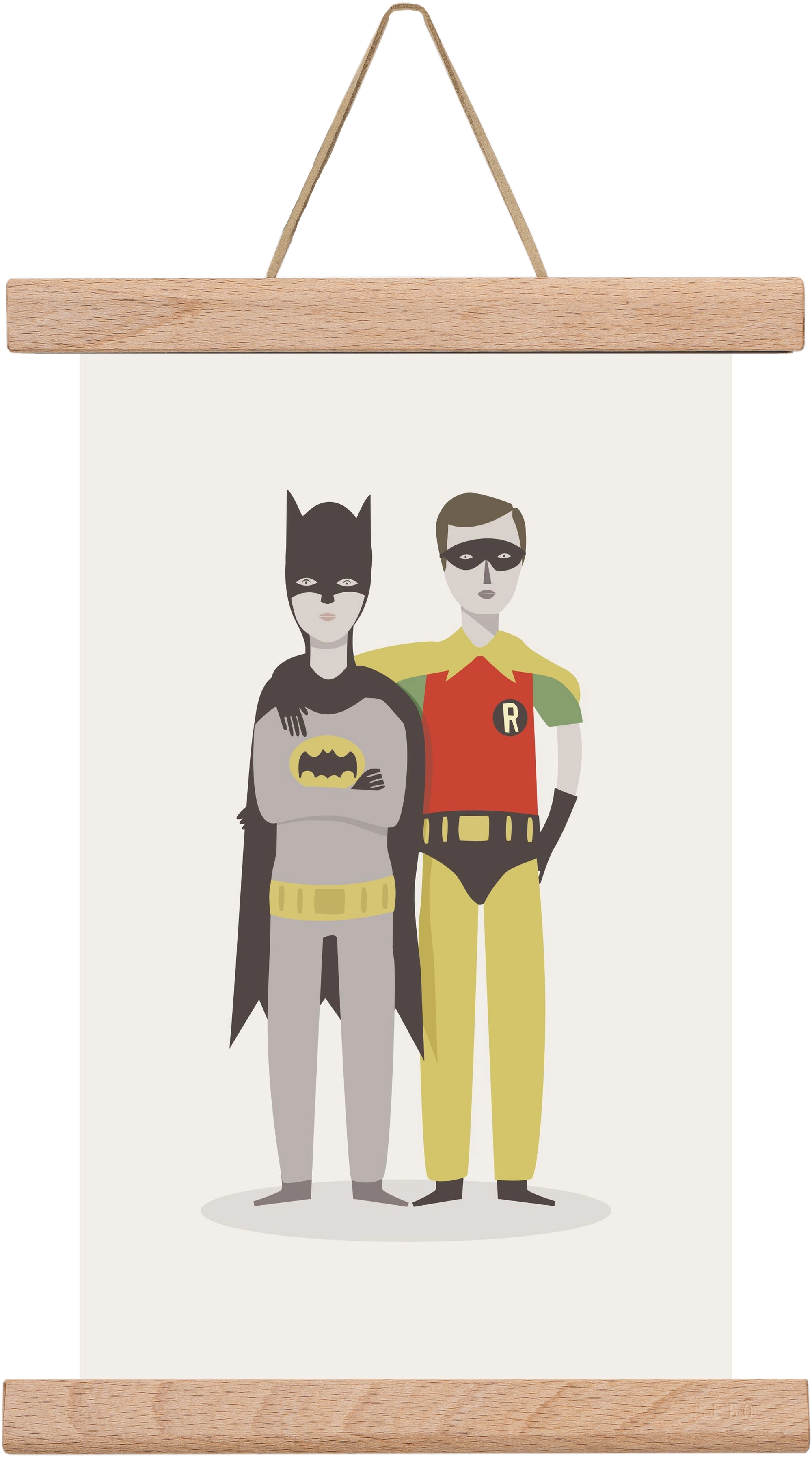 Superheroes, 20x30 cm (20x30 cm), Tölgy akasztó