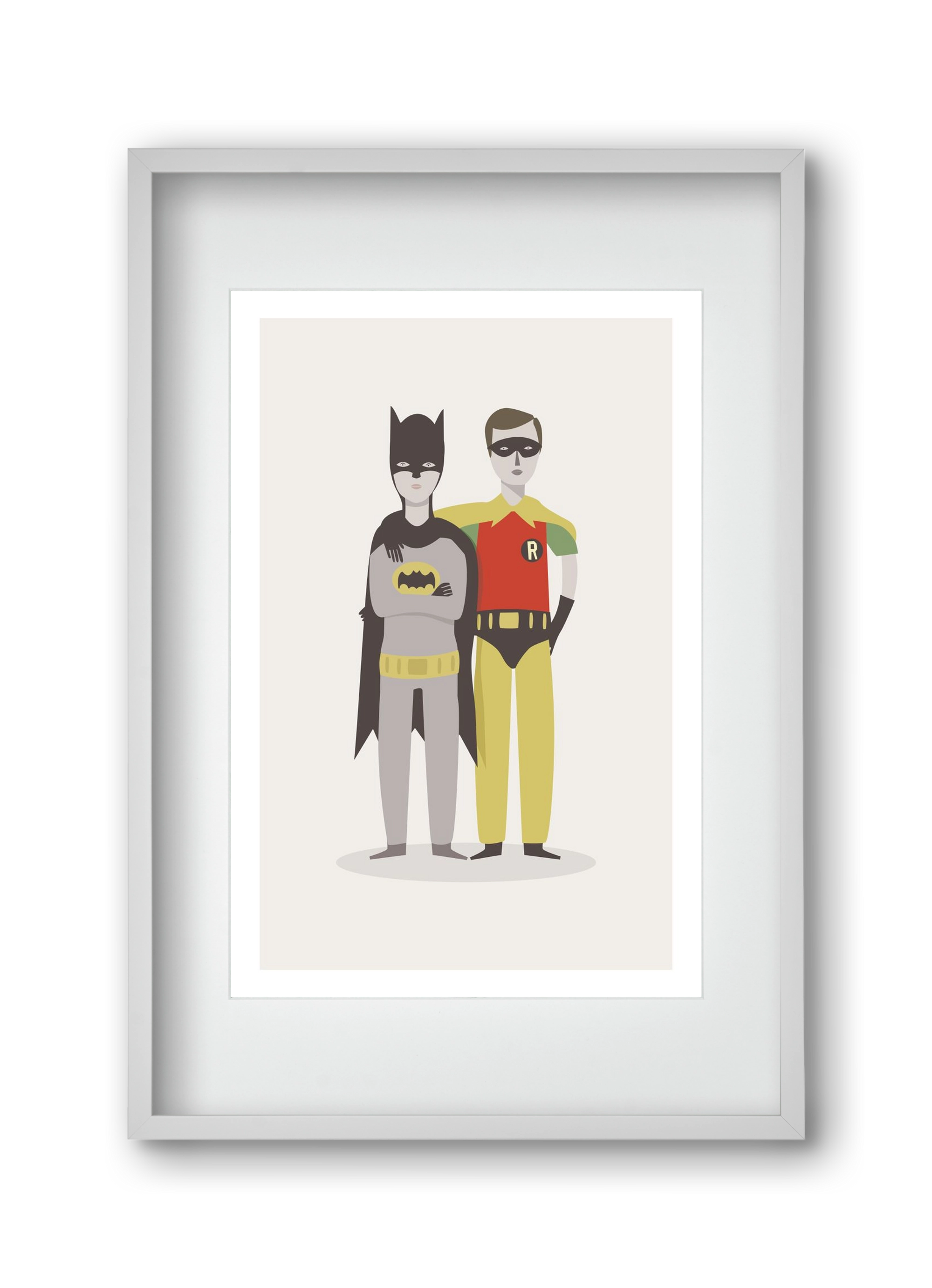 Superheroes, 30x45 cm (20x30 cm), Fehér keret, paszpartuval