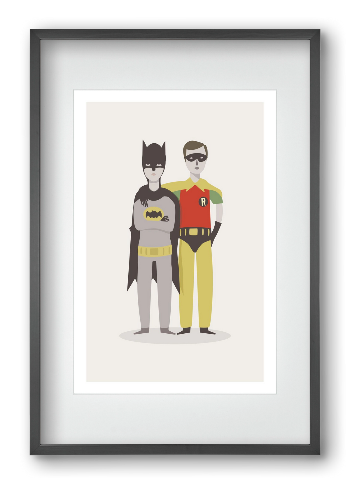 Superheroes, 40x60 cm (30x45 cm), Fekete keret, paszpartuval
