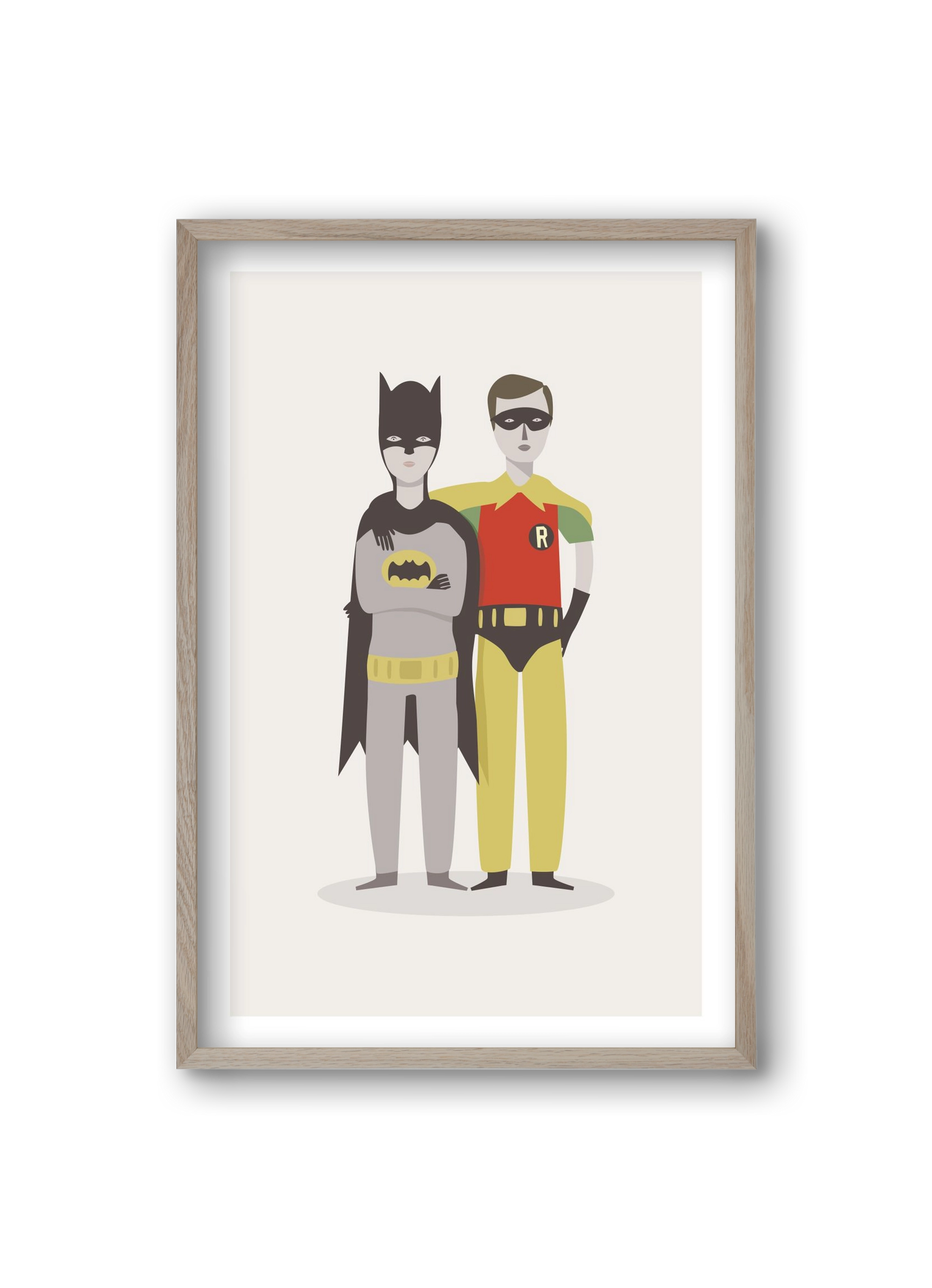 Superheroes, 20x30 cm (20x30 cm), Tölgy keret